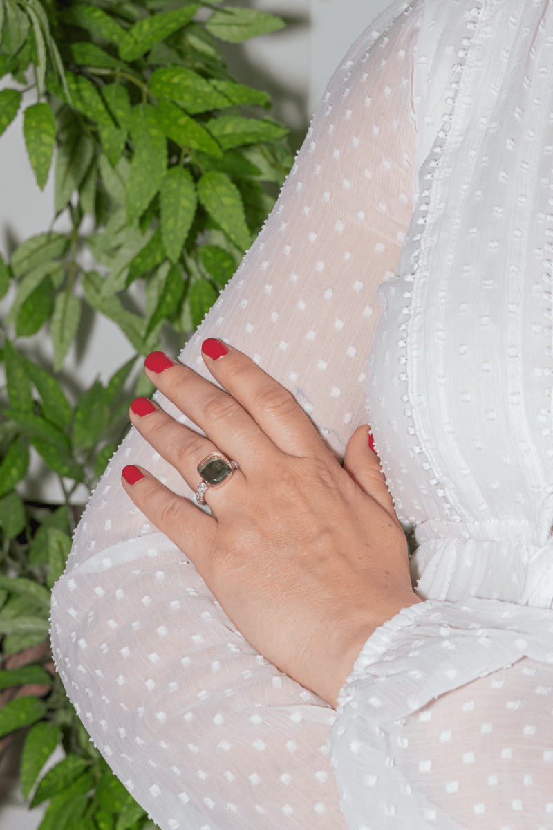 Pomellato Bague Nudo Or rose Prasiolite - Maison Eloe