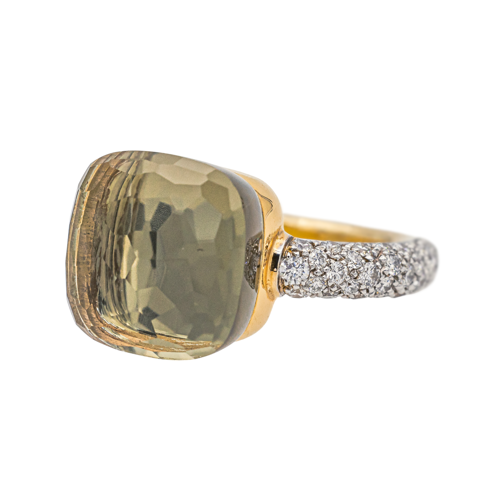 Pomellato Bague Nudo Or rose Prasiolite