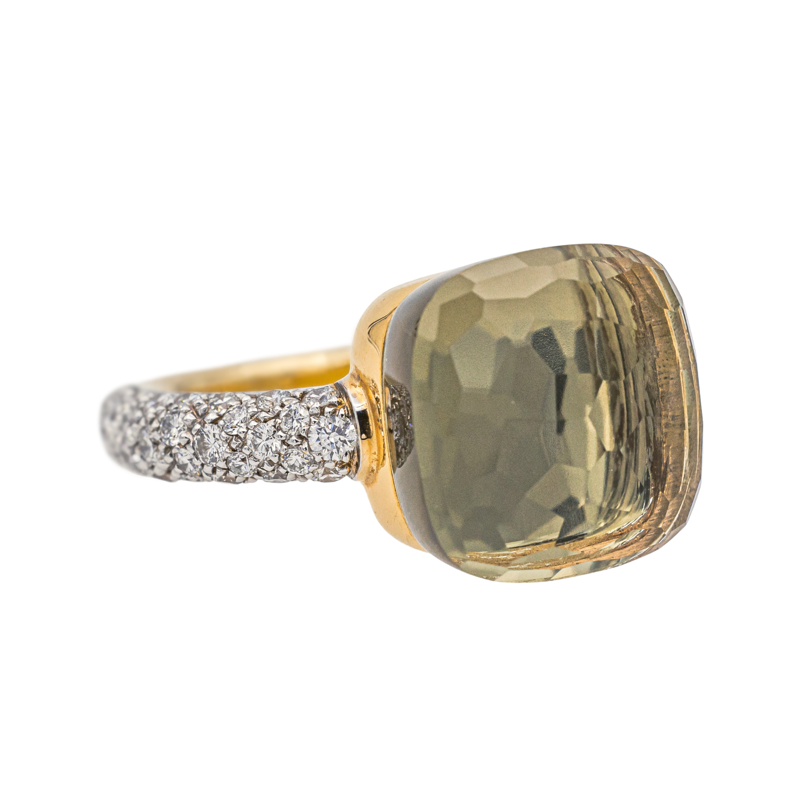 Pomellato Bague Nudo Or rose Prasiolite