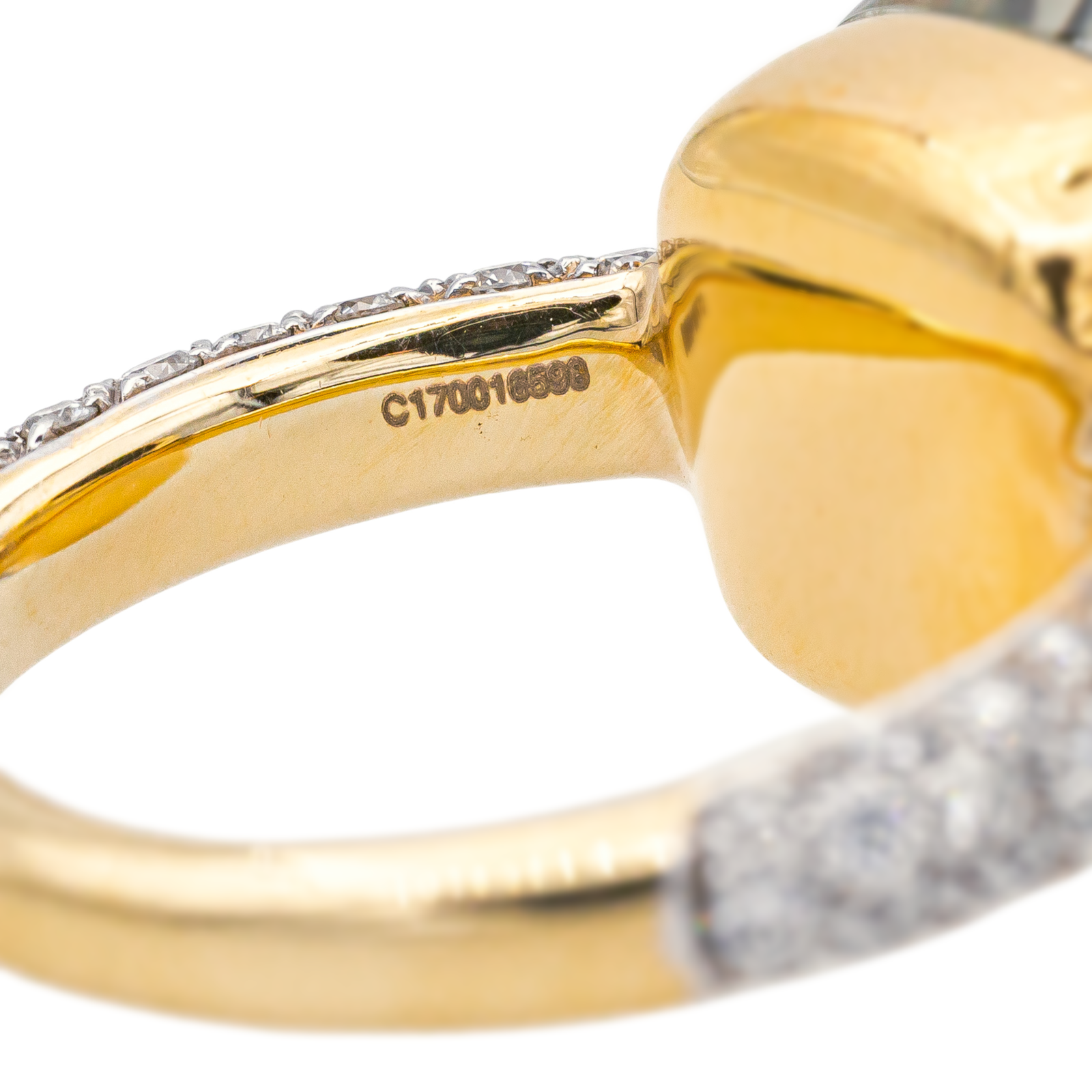 Pomellato Bague Nudo Or rose Prasiolite