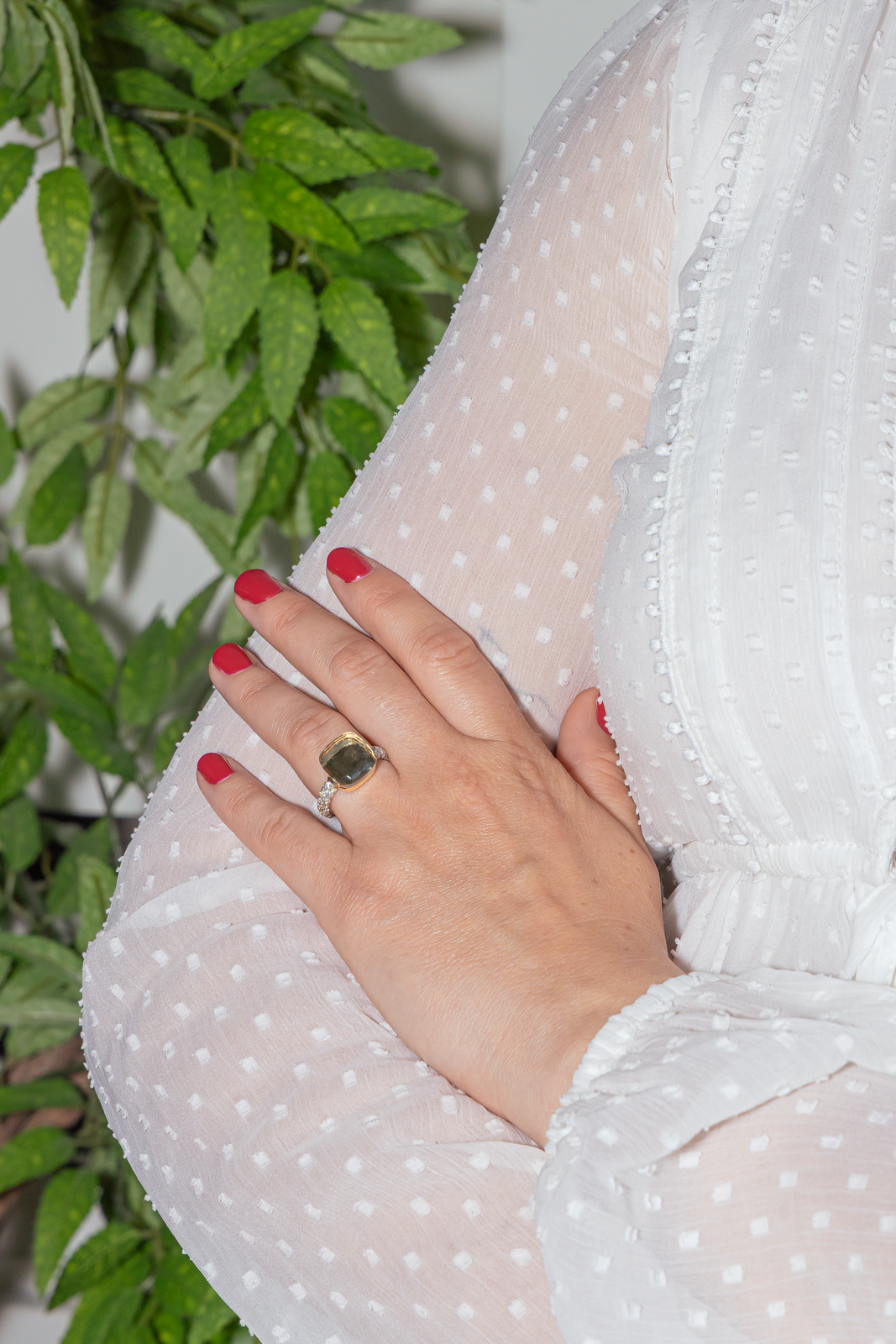 Pomellato Bague Nudo Or rose Prasiolite