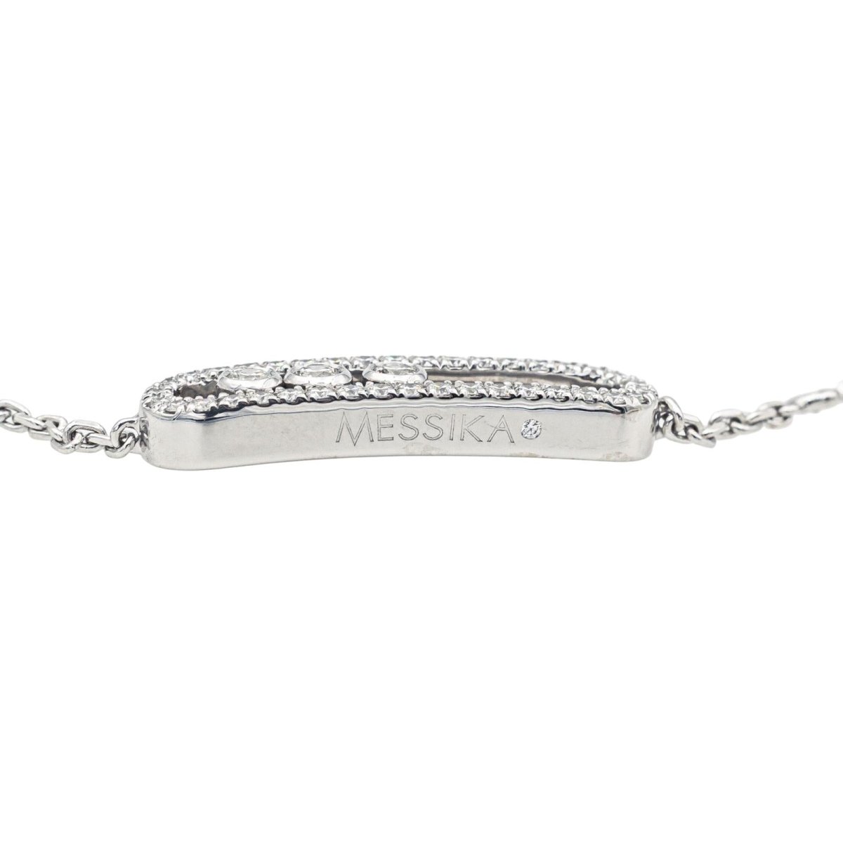 Messika Bracelet Baby Move Or blanc Diamant - Maison Eloe