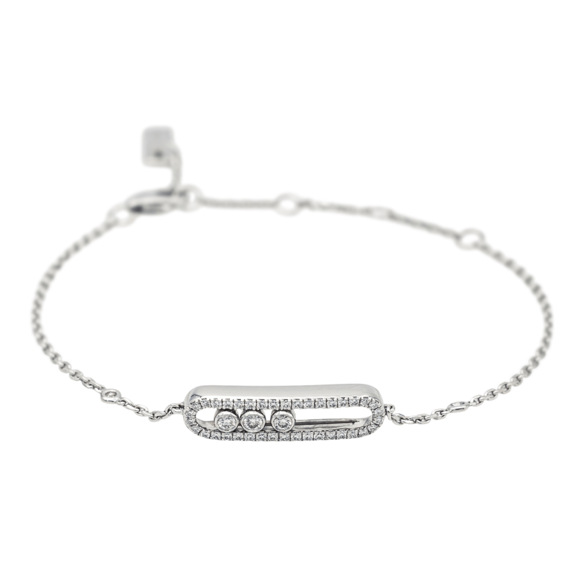 Messika Bracelet Baby Move Or blanc Diamant - Maison Eloe