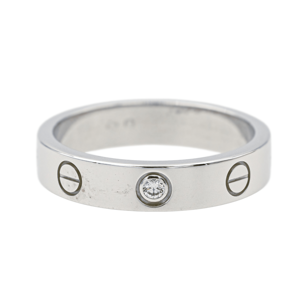 Cartier Bague Alliance Love Or blanc Diamant - Maison Eloe