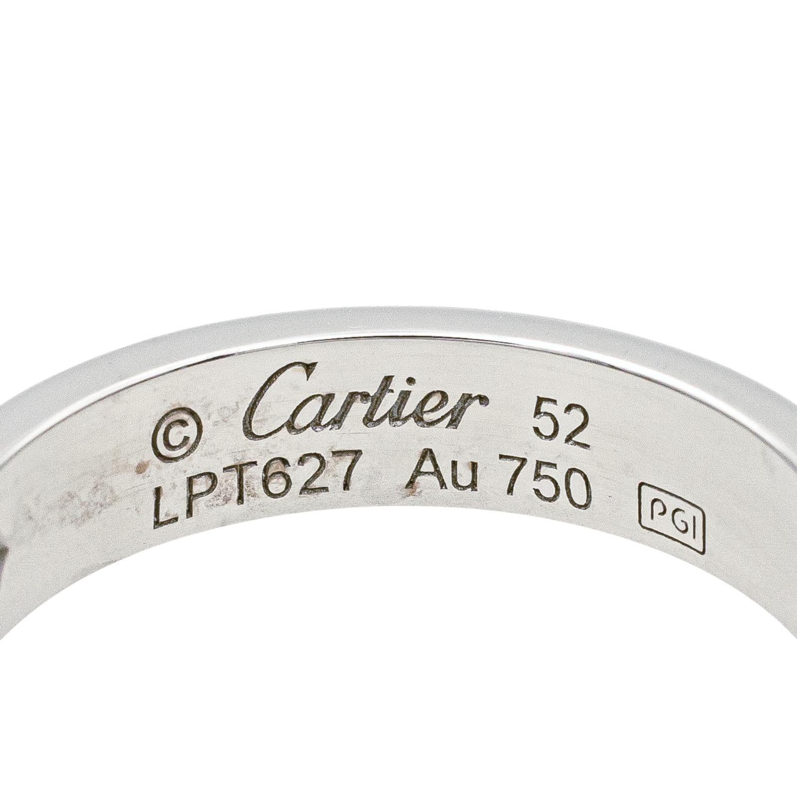 Cartier Bague Alliance Love Or blanc Diamant