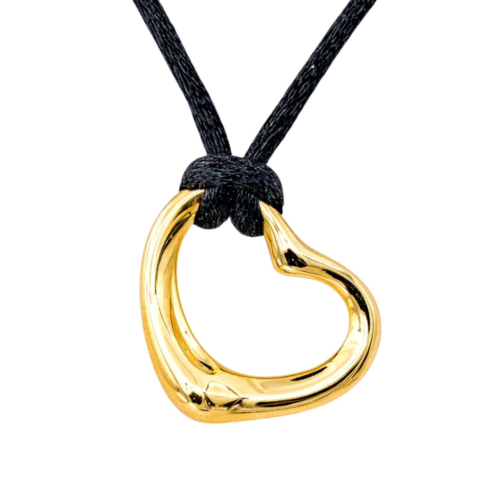 Tiffany & Co Pendentif Cordon Open Heart Or jaune