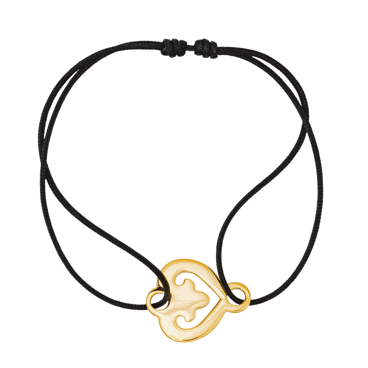 O.J. Perrin Bracelet Cordon Cœur Légende Or jaune - Maison Eloe