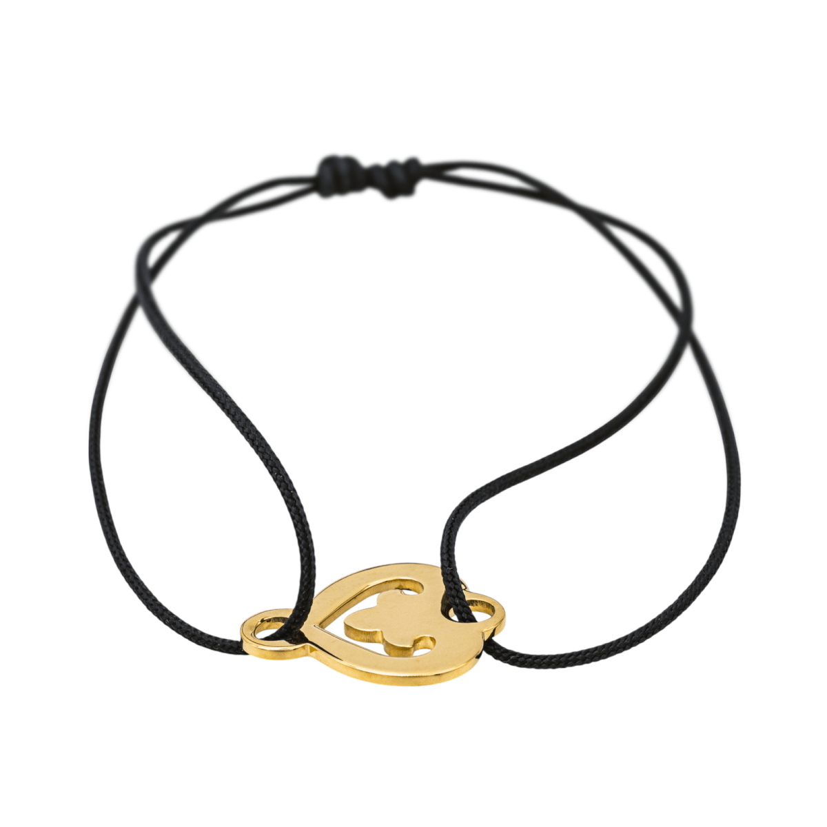 O.J. Perrin Bracelet Cordon Cœur Légende Or jaune - Maison Eloe
