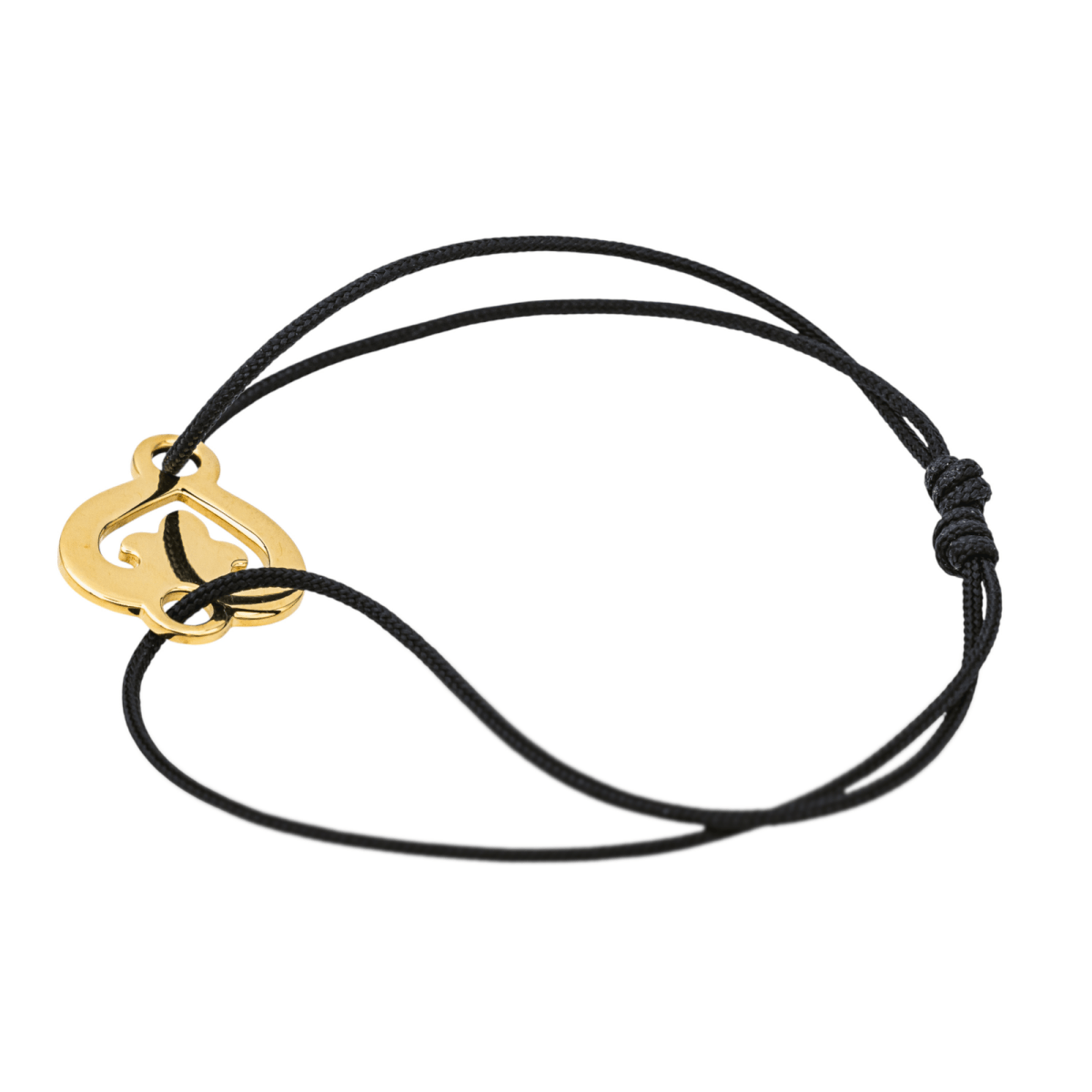 O.J. Perrin Bracelet Cordon Cœur Légende Or jaune - Maison Eloe