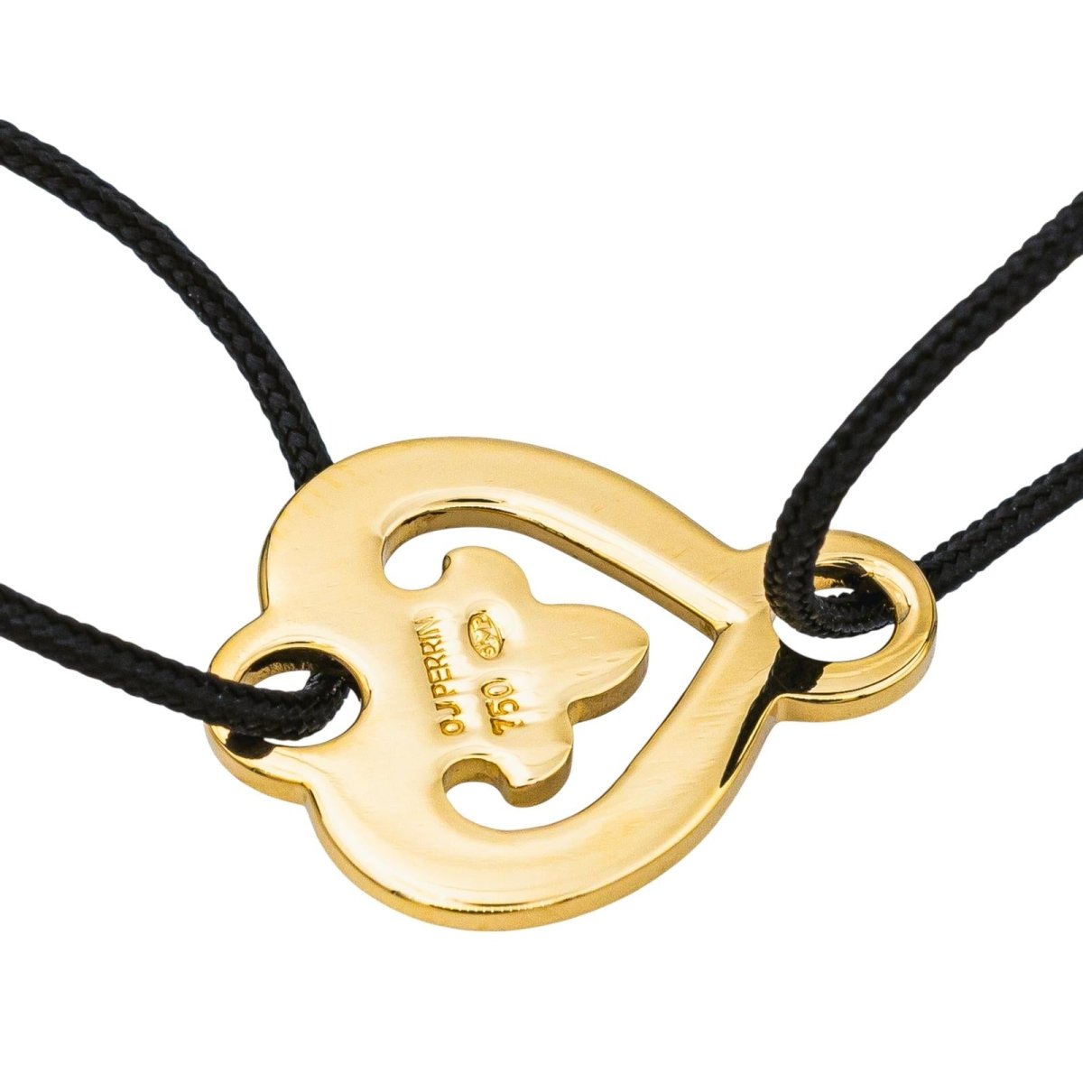 O.J. Perrin Bracelet Cordon Cœur Légende Or jaune - Maison Eloe