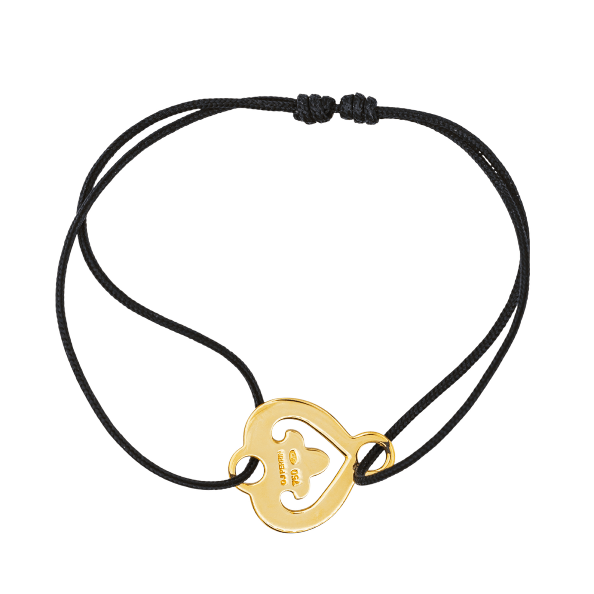 O.J. Perrin Bracelet Cordon Cœur Légende Or jaune - Maison Eloe
