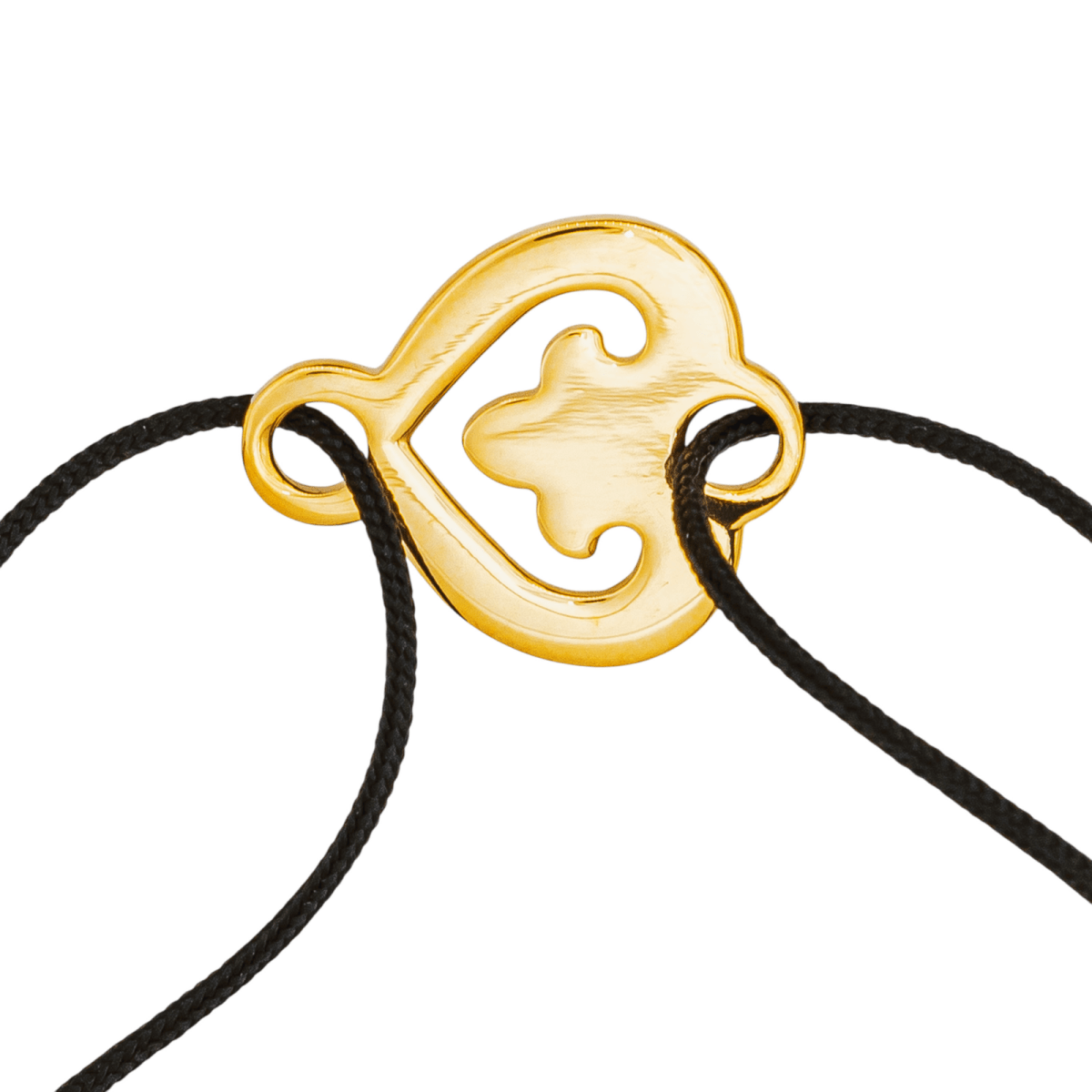O.J. Perrin Bracelet Cordon Cœur Légende Or jaune - Maison Eloe