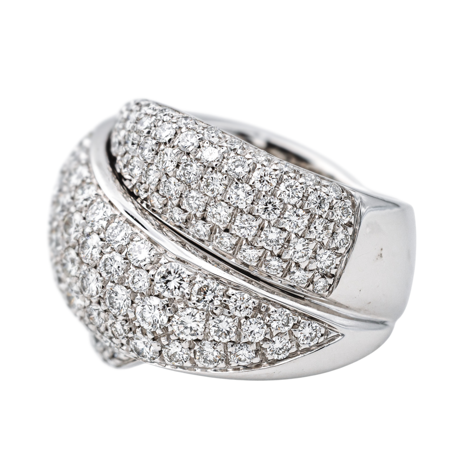 Damiani Bague Cocktail Gomitolo Or blanc Diamant