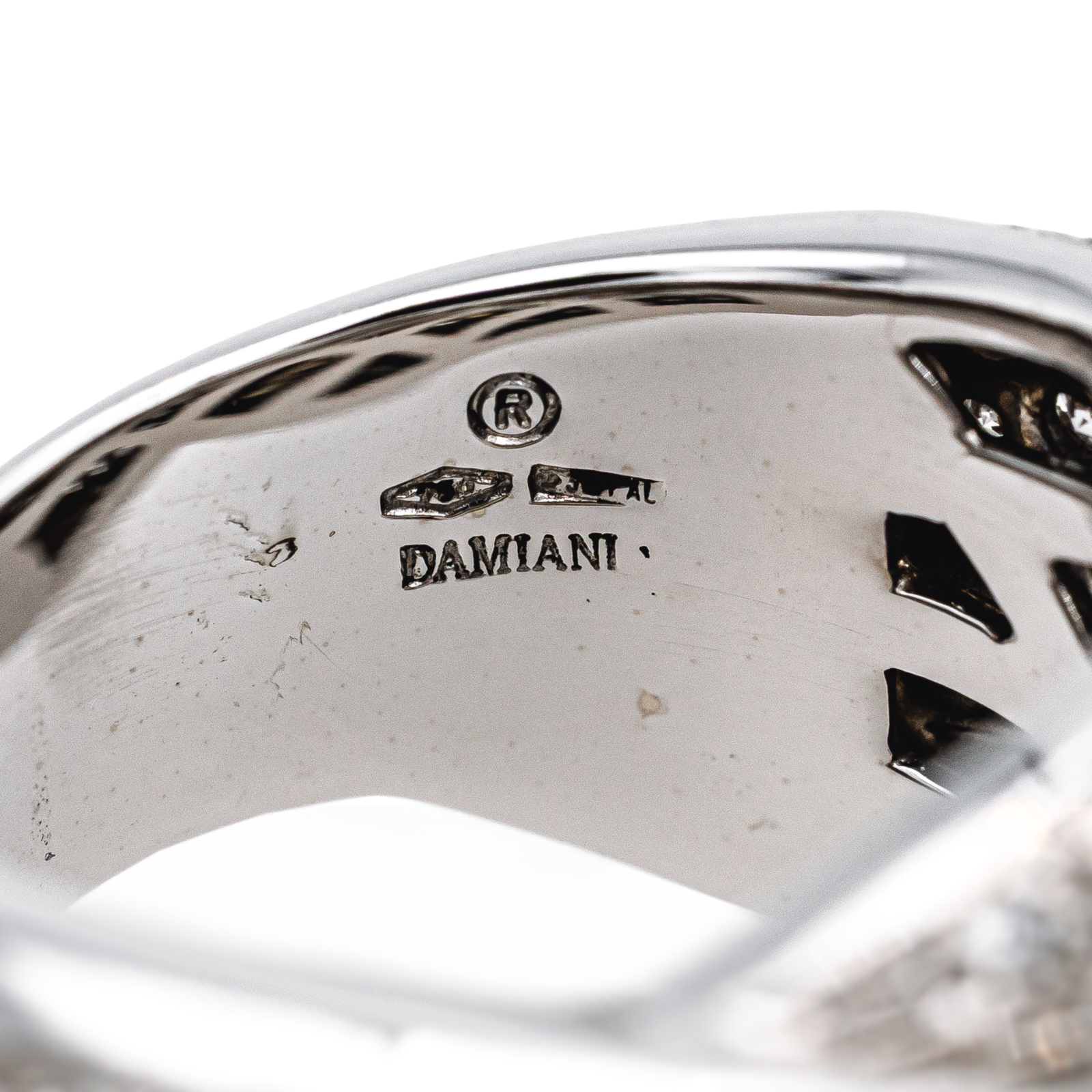 Damiani Bague Cocktail Gomitolo Or blanc Diamant