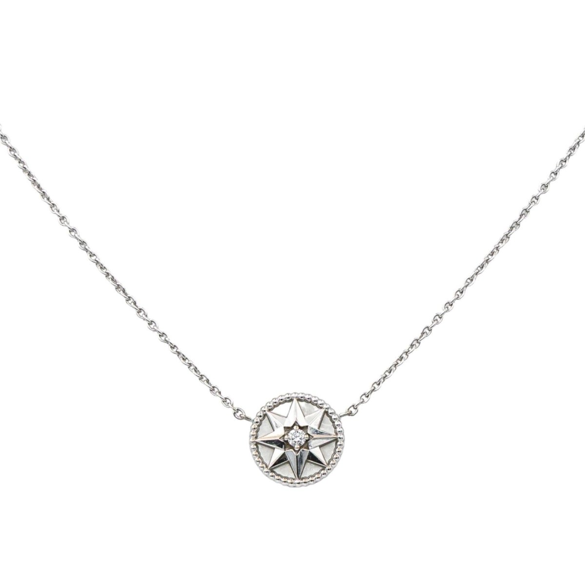 Dior Collier Rose des vents Or blanc Diamant - Maison Eloe