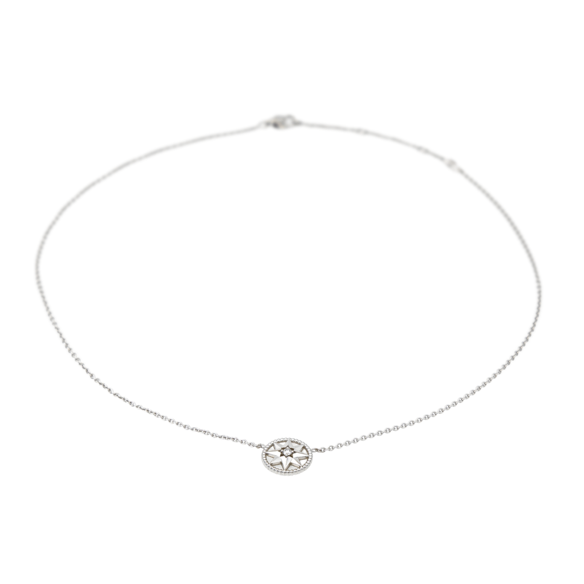 Dior Collier Rose des vents Or blanc Diamant - Maison Eloe
