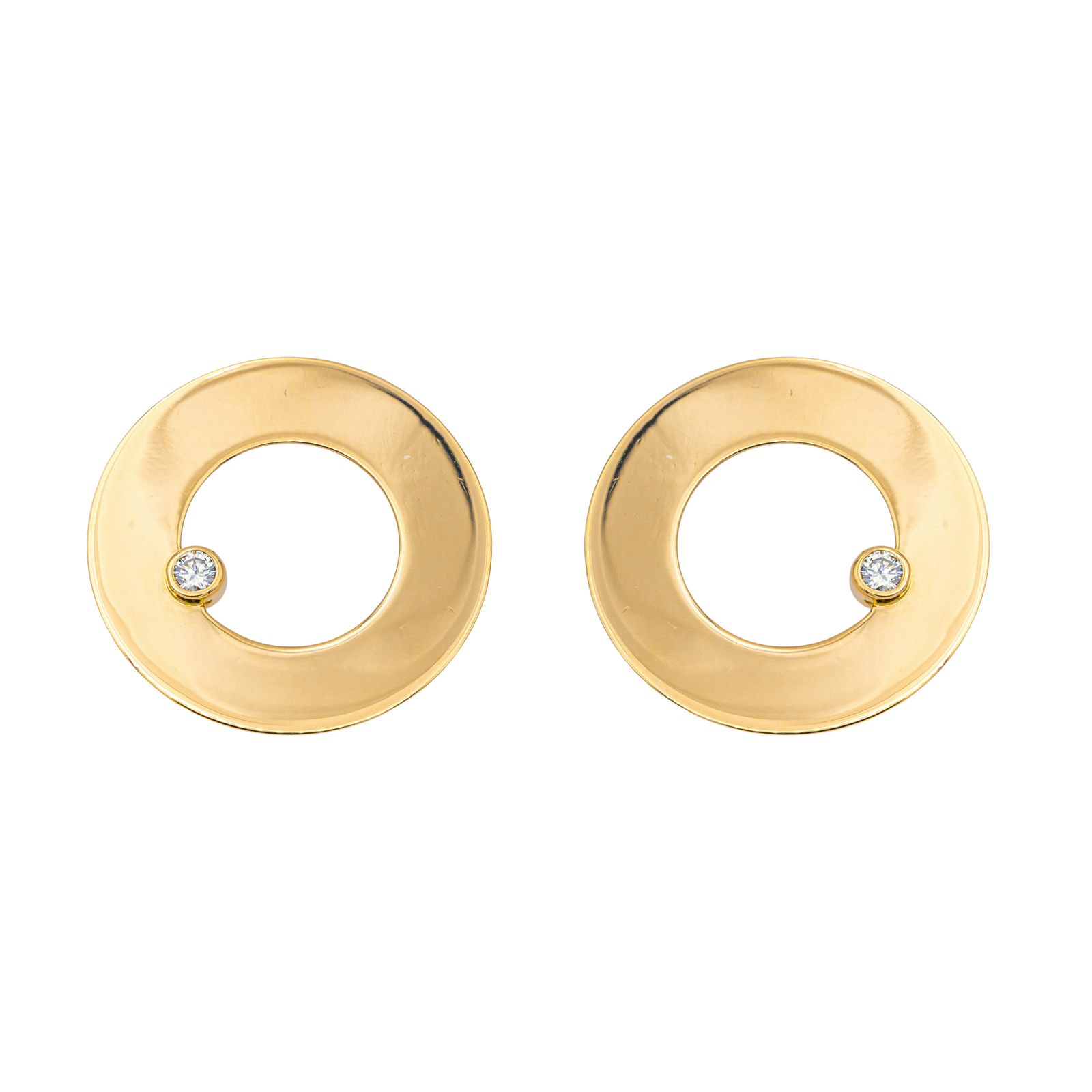 Dinh Van Boucles d'oreilles Target Or jaune Diamant