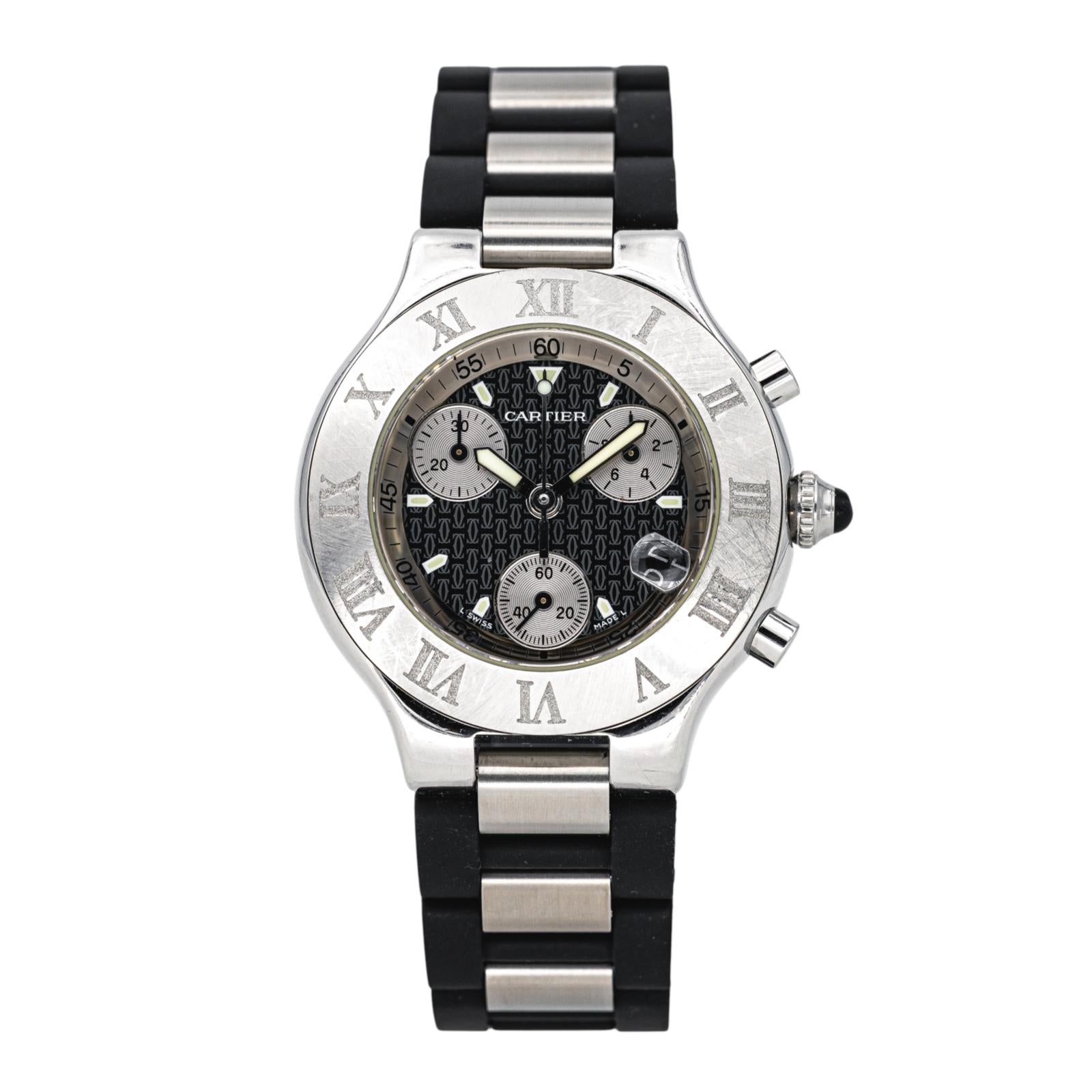 Cartier Montre 21 Chronoscaph Acier