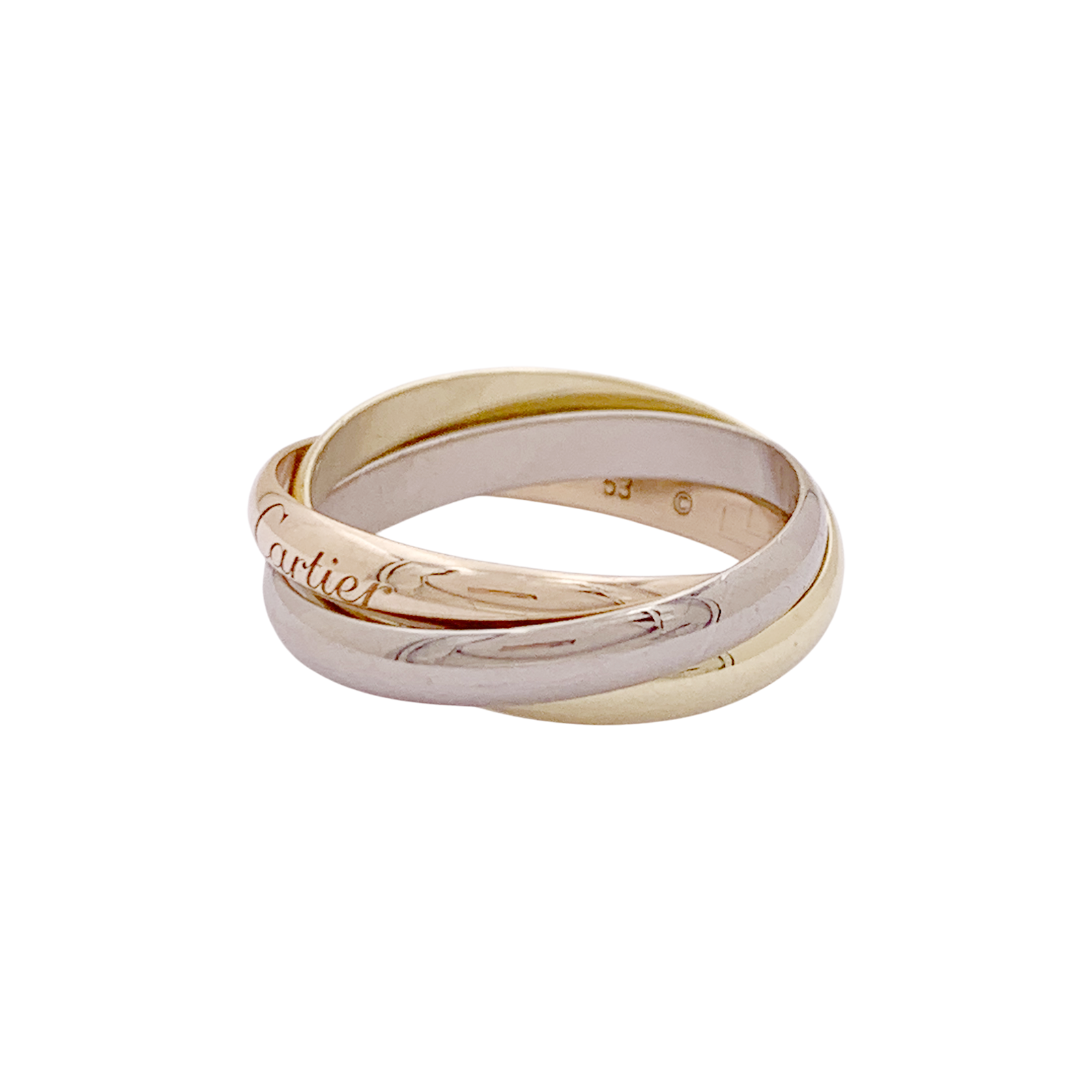 Bague CARTIER Trinity, trois ors.