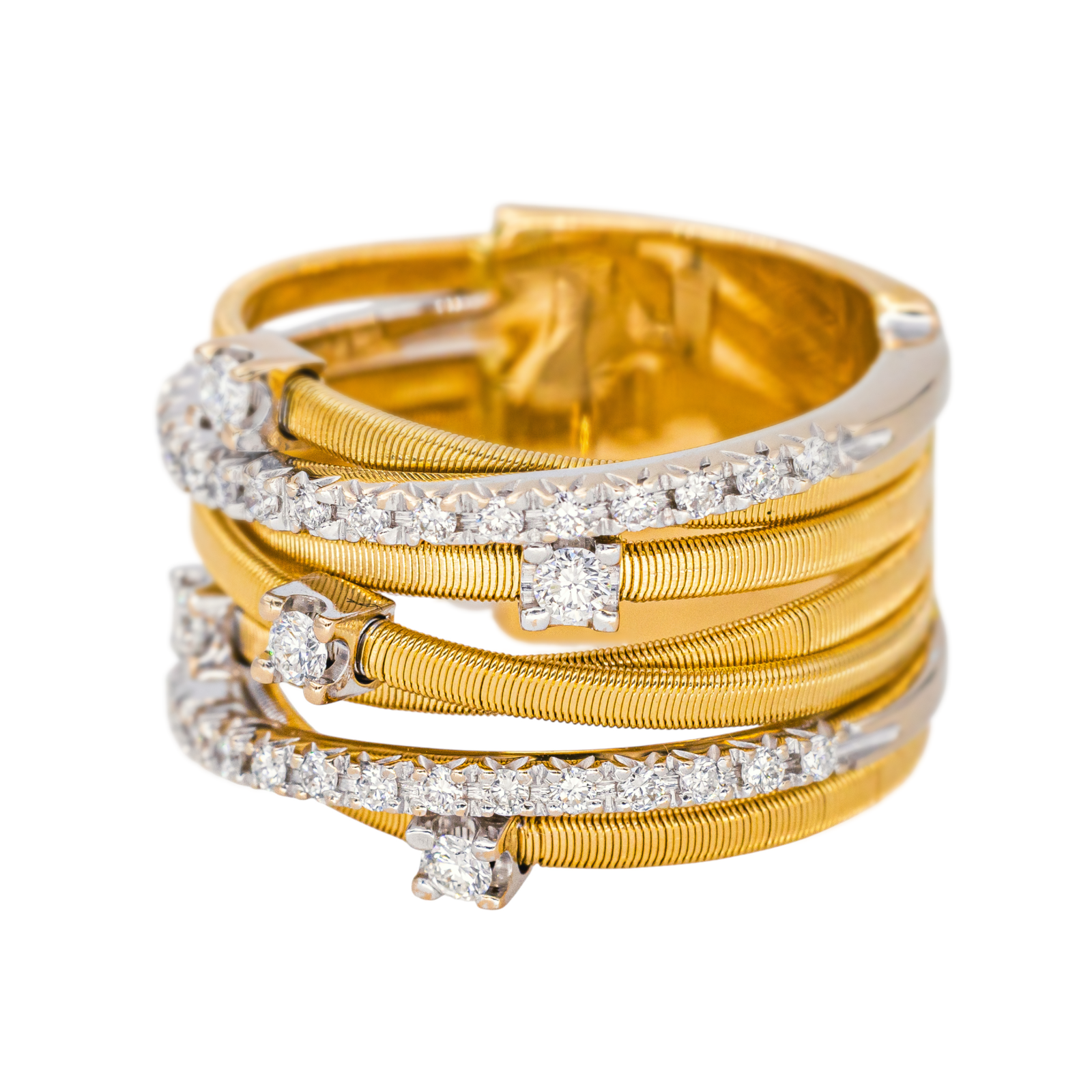 Bague Bandeau Or jaune Diamant