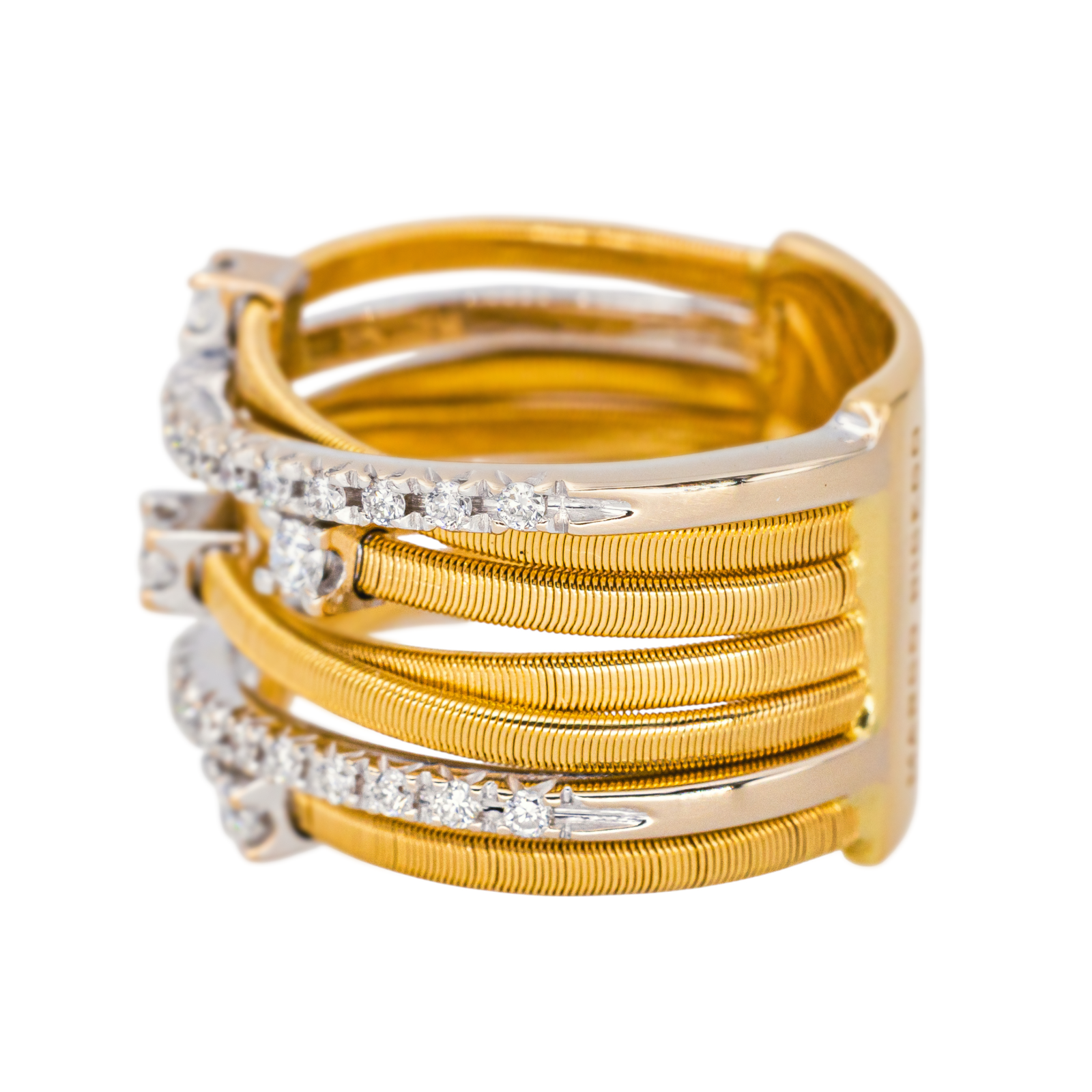 Bague Bandeau Or jaune Diamant