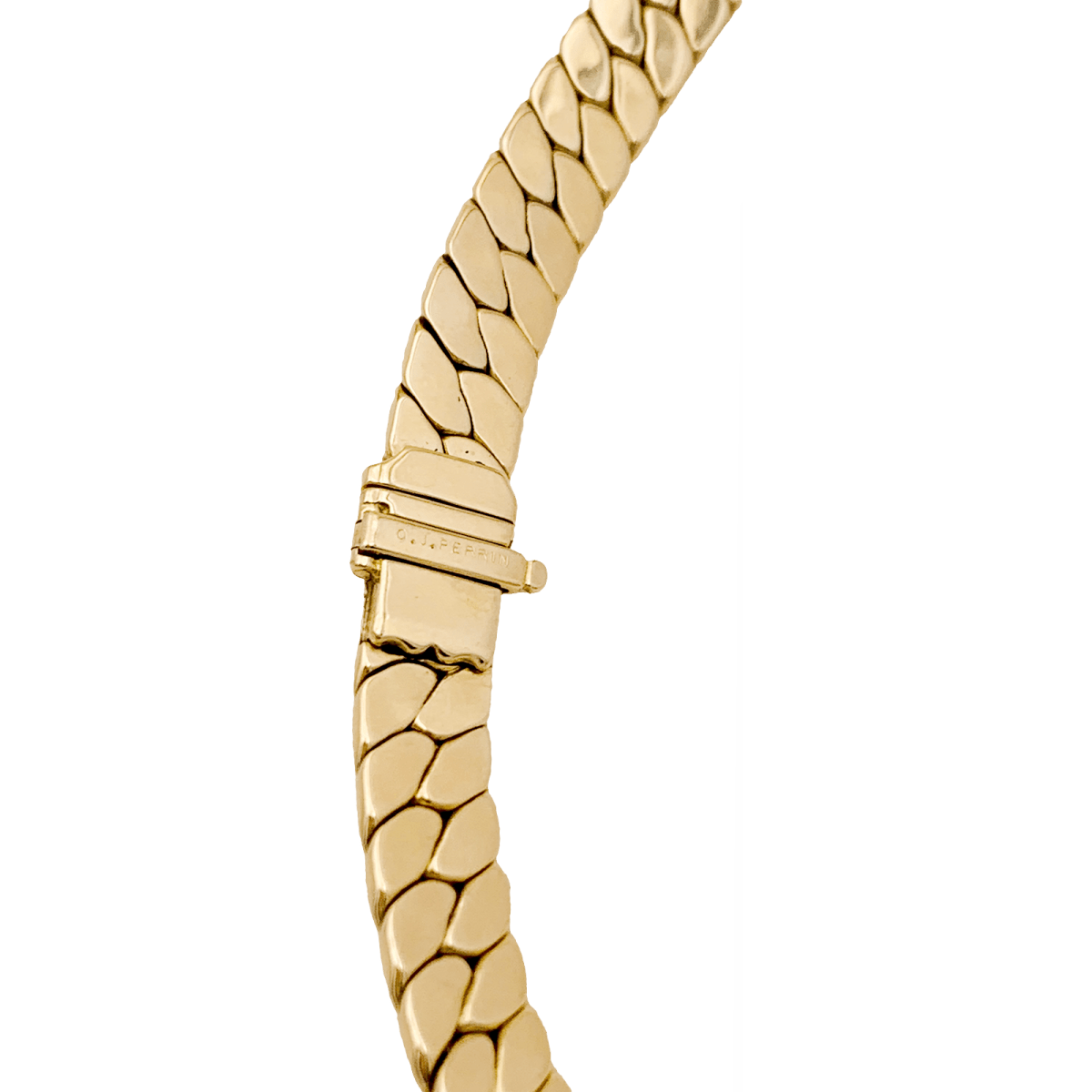 Collier O.J. PERRIN, or jaune, diamants, saphirs et émeraudes. - Maison Eloe