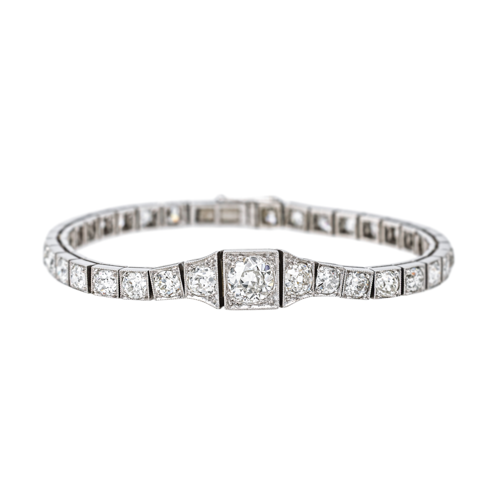 Bracelet Tennis Or blanc, Platine Diamant