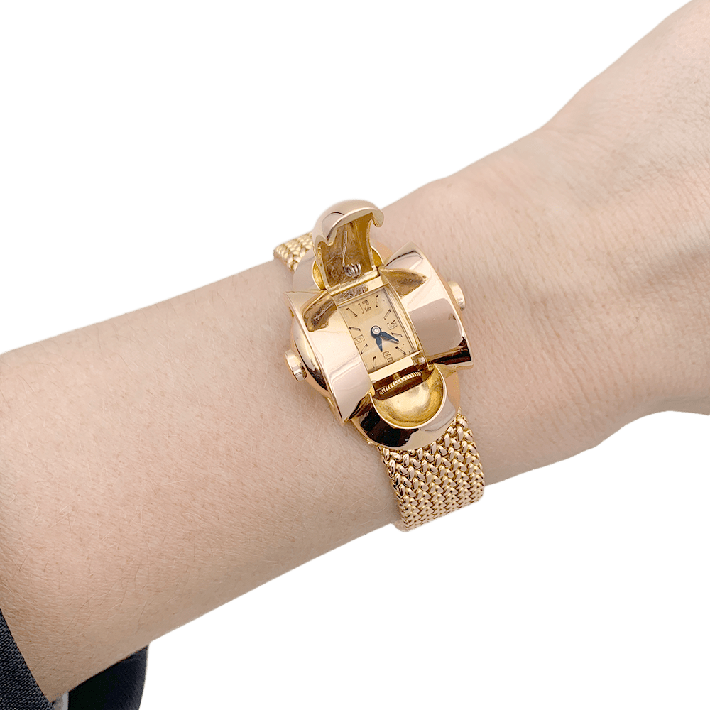 Montre vintage secrète, or rose. - Maison Eloe