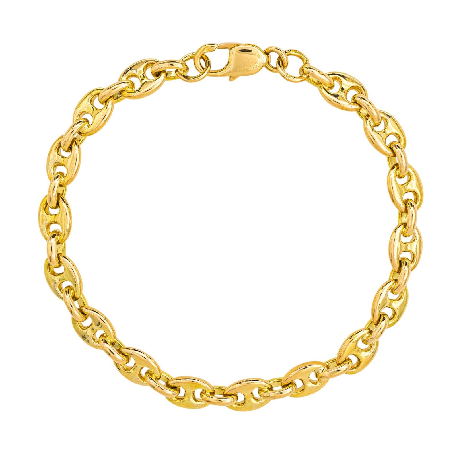 Fred Bracelet Maille grain de café Or jaune
