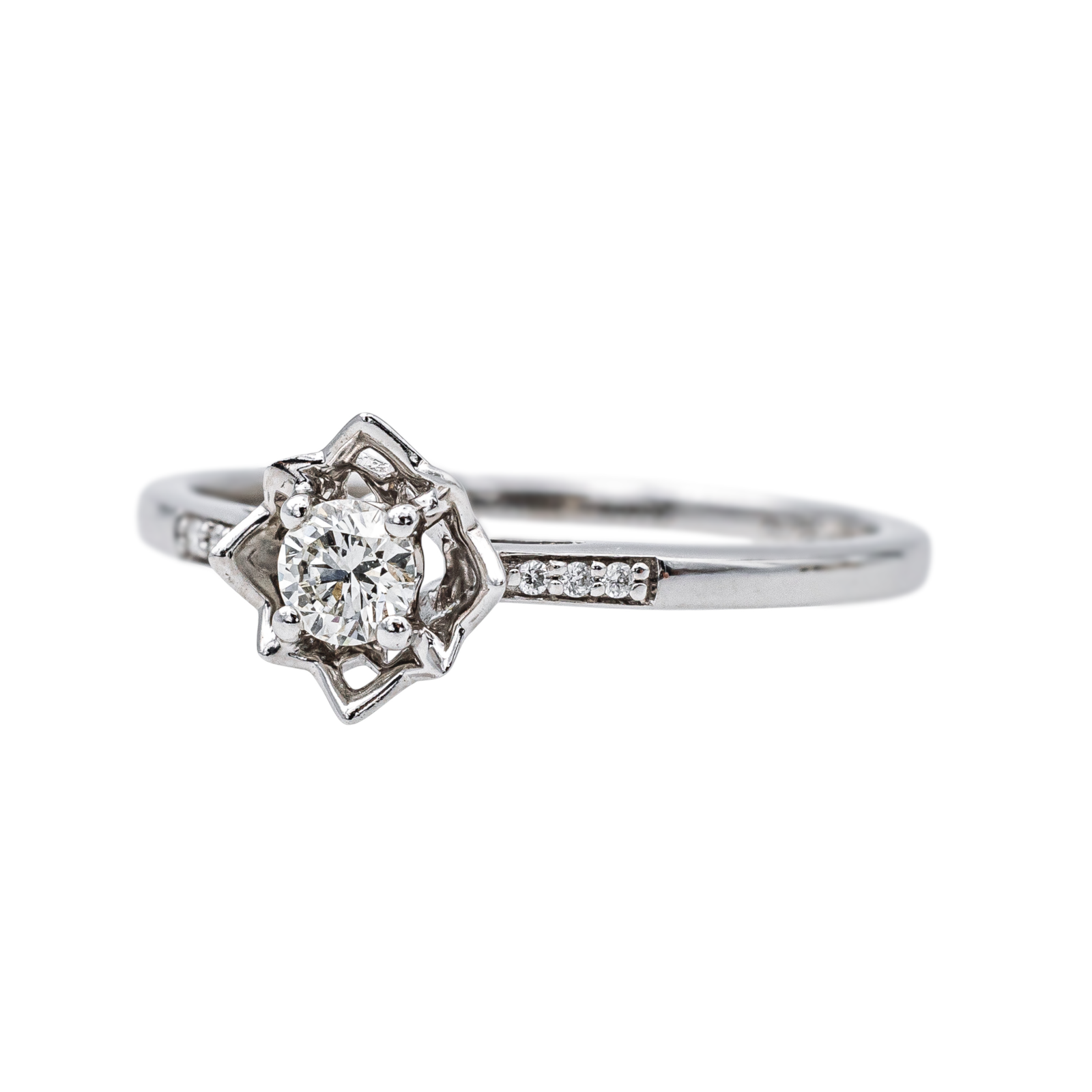 Mauboussin Bague Solitaire Ma reine d'amour Or blanc Diamant