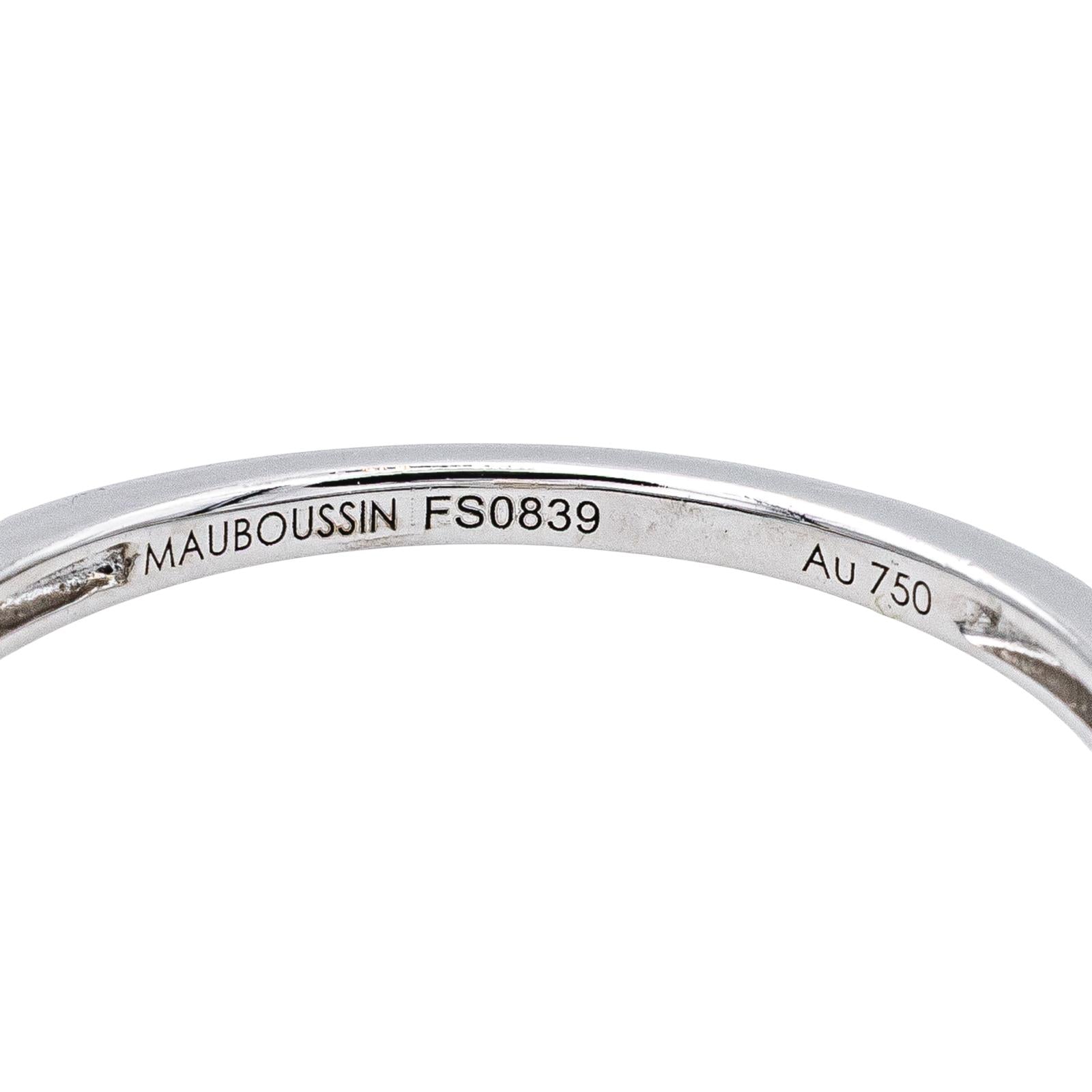 Mauboussin Bague Solitaire Ma reine d'amour Or blanc Diamant