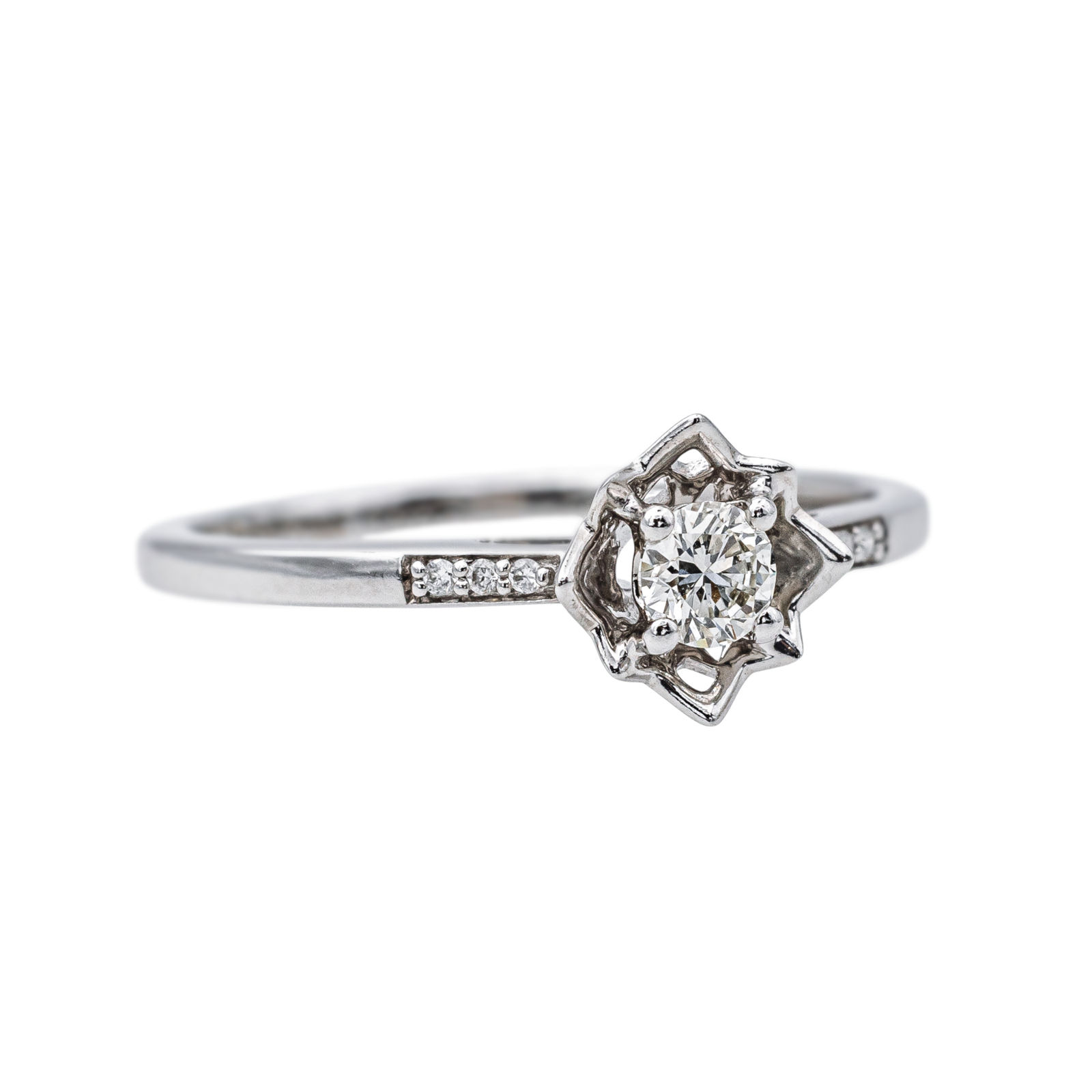 Mauboussin Bague Solitaire Ma reine d'amour Or blanc Diamant