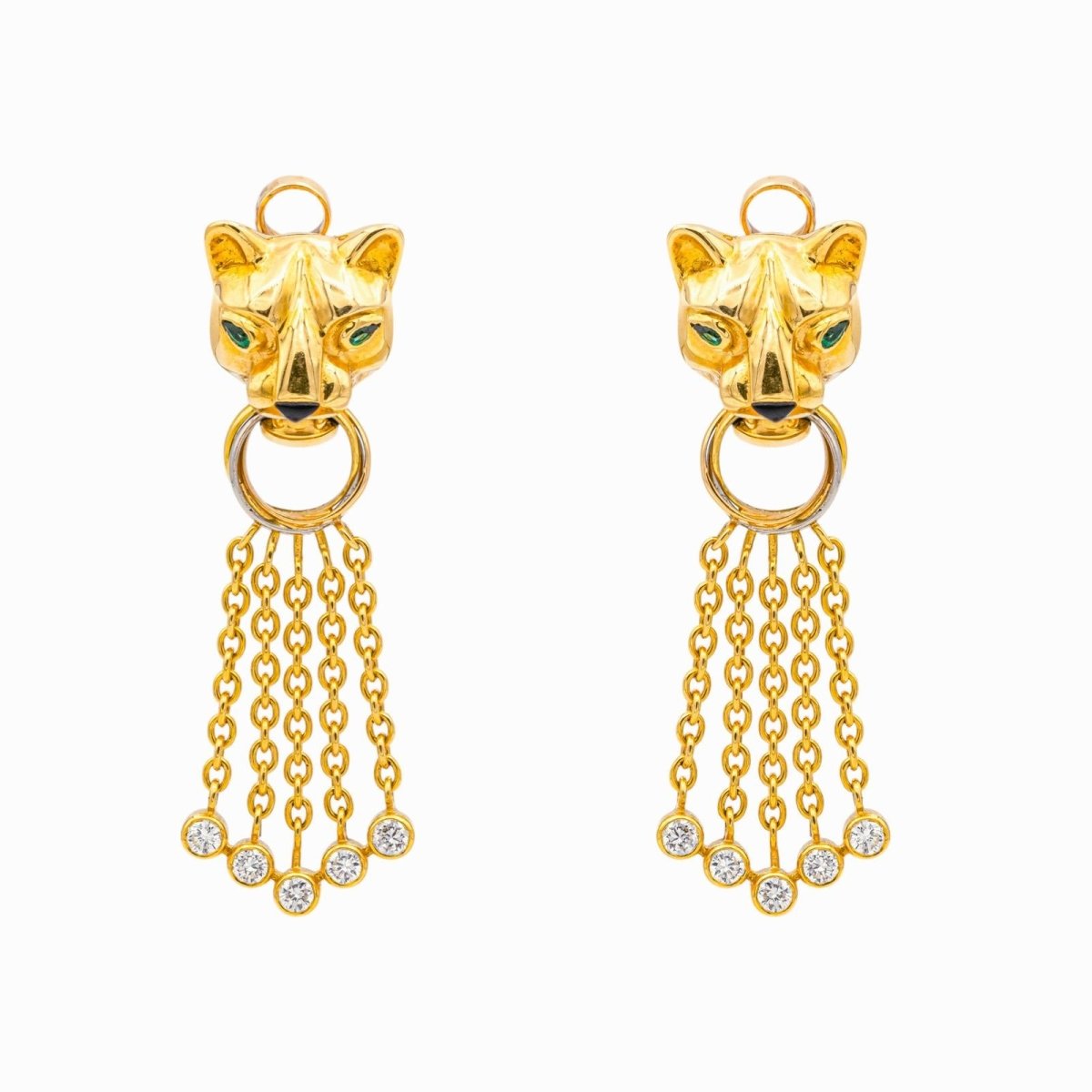 Cartier Boucles d'oreilles Sierra Or jaune Diamant - Maison Eloe
