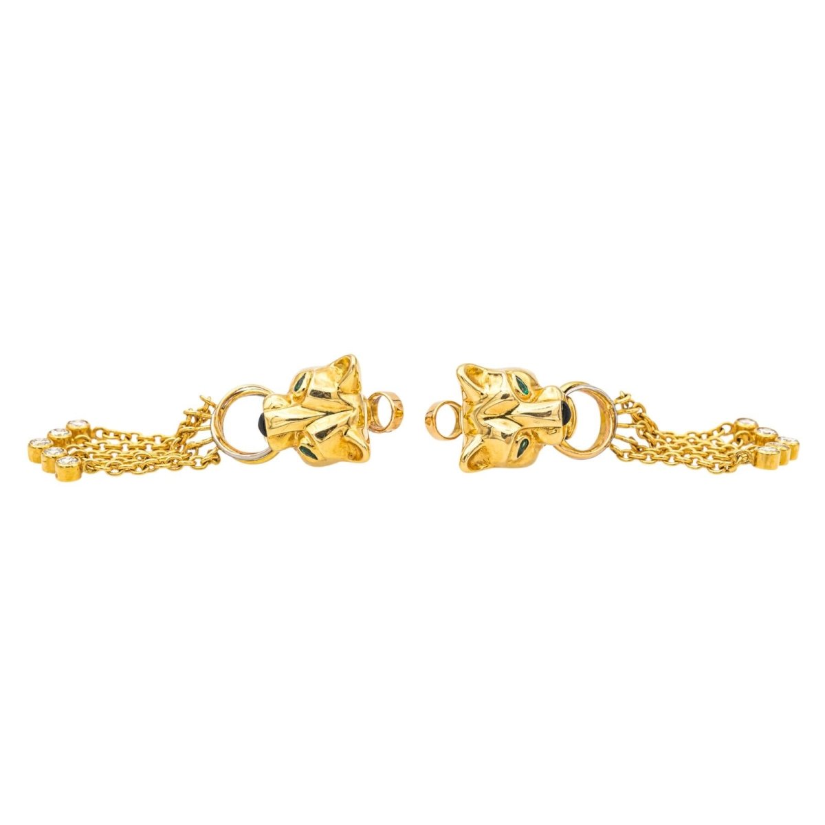 Cartier Boucles d'oreilles Sierra Or jaune Diamant - Maison Eloe