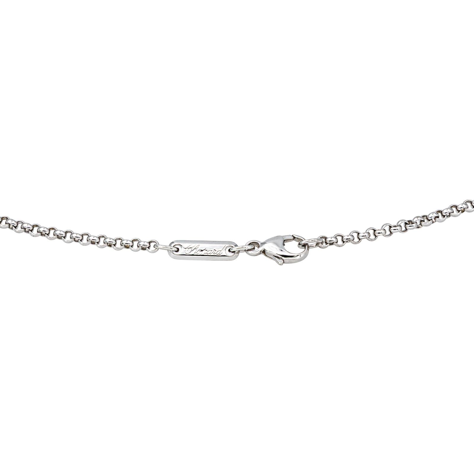 Chopard Collier Happy Diamond Or blanc Diamant