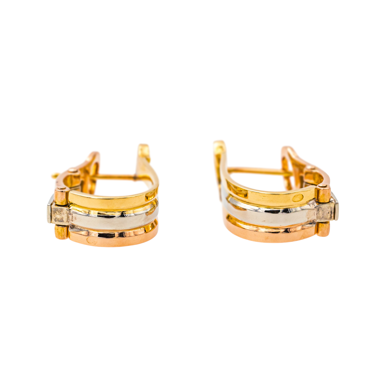 Cartier Boucles d'oreilles C Or jaune, Or rose , Or blanc