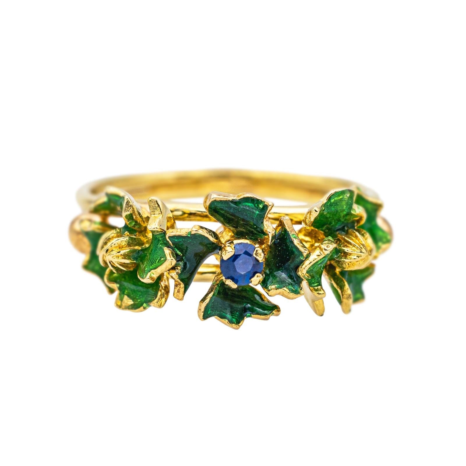 Bague Or jaune Saphir