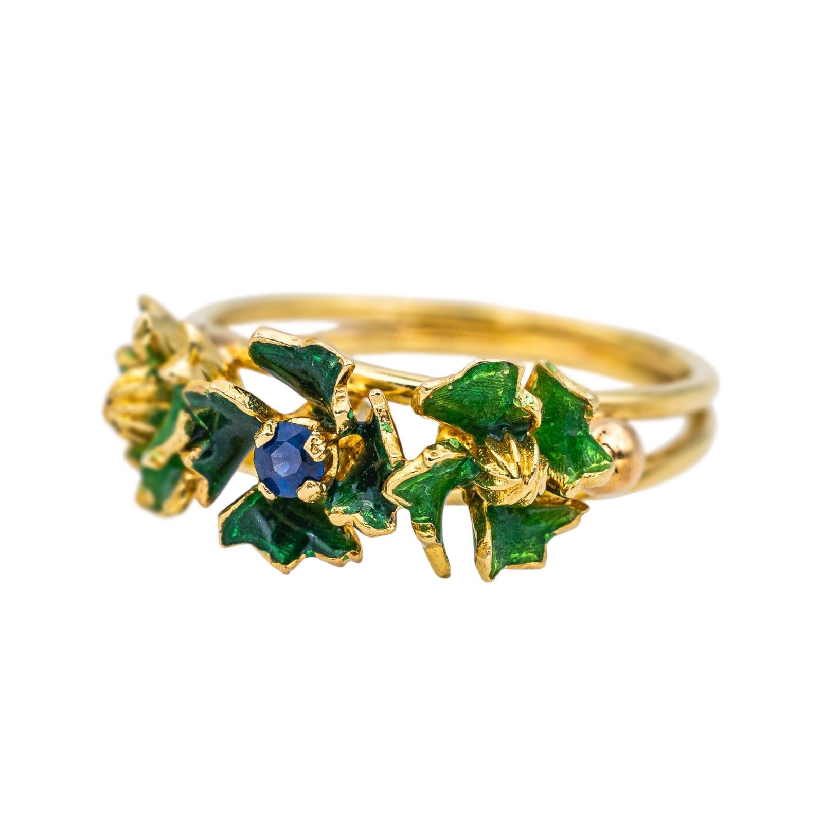 Bague Or jaune Saphir