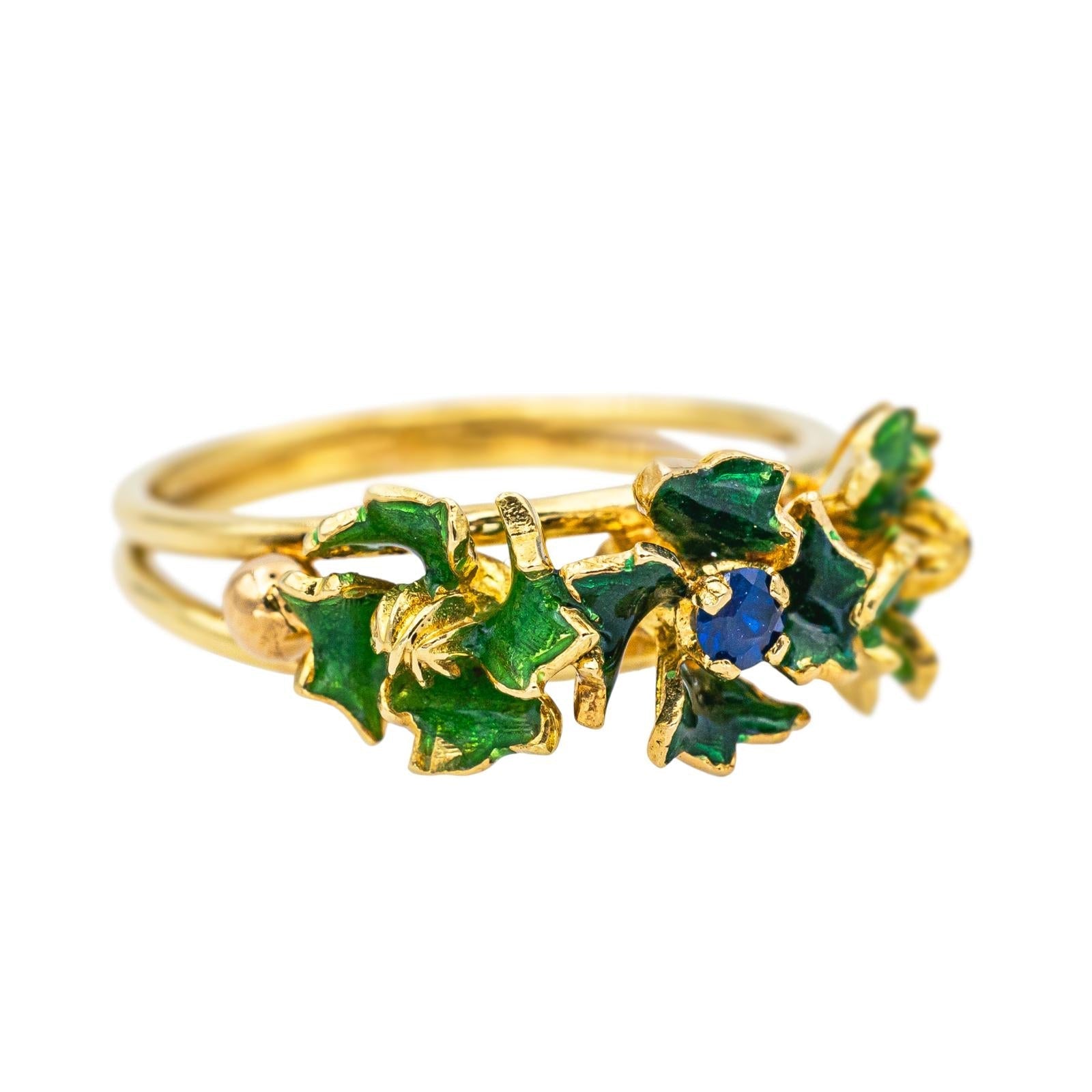 Bague Or jaune Saphir