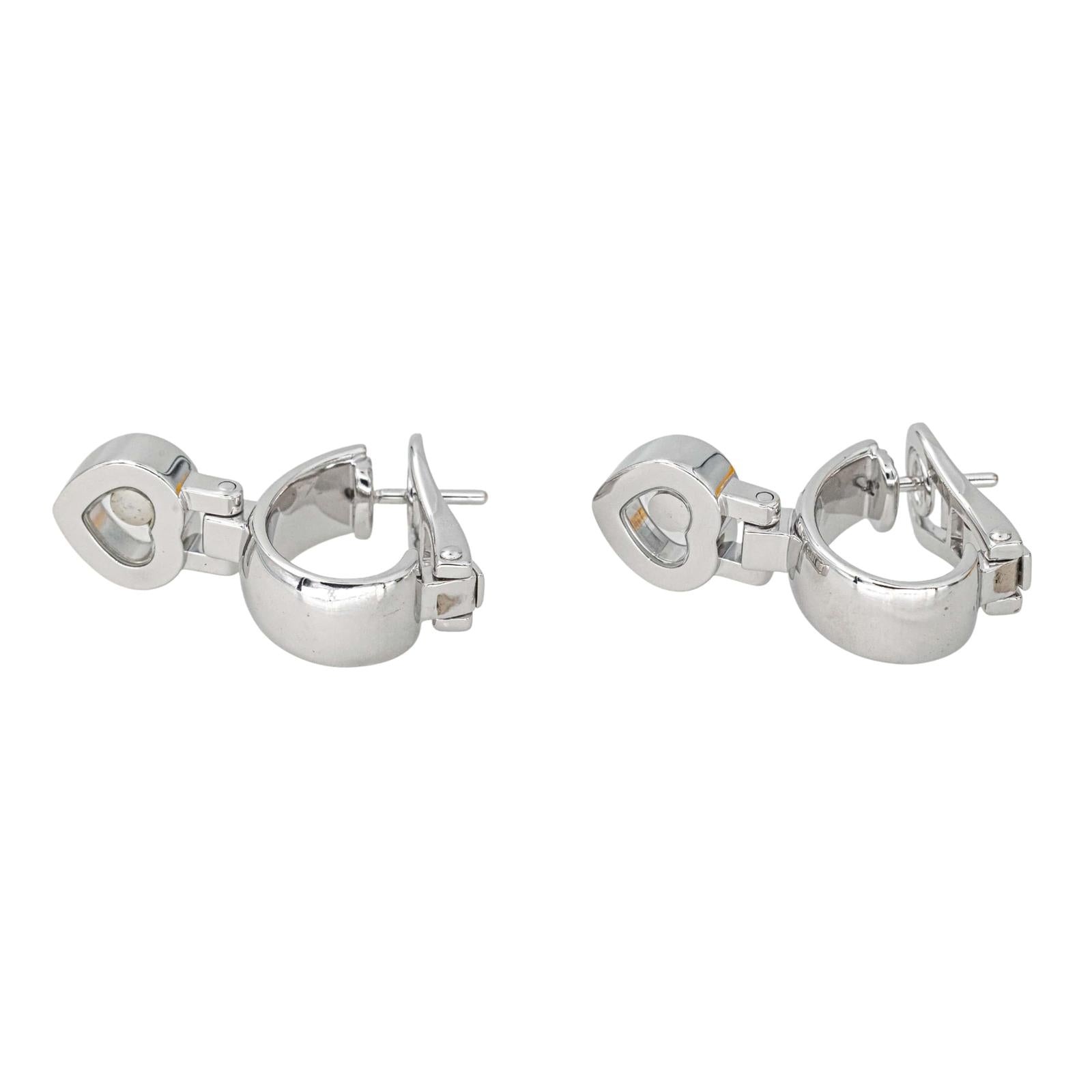 Chopard Boucles d'oreilles Happy Diamond Or blanc Diamant