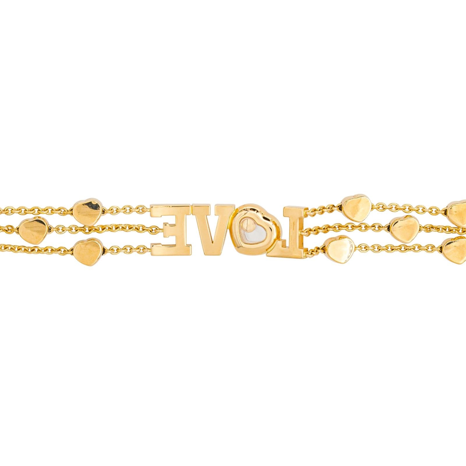 Chopard Bracelet Love Happy Diamond Or jaune Diamant