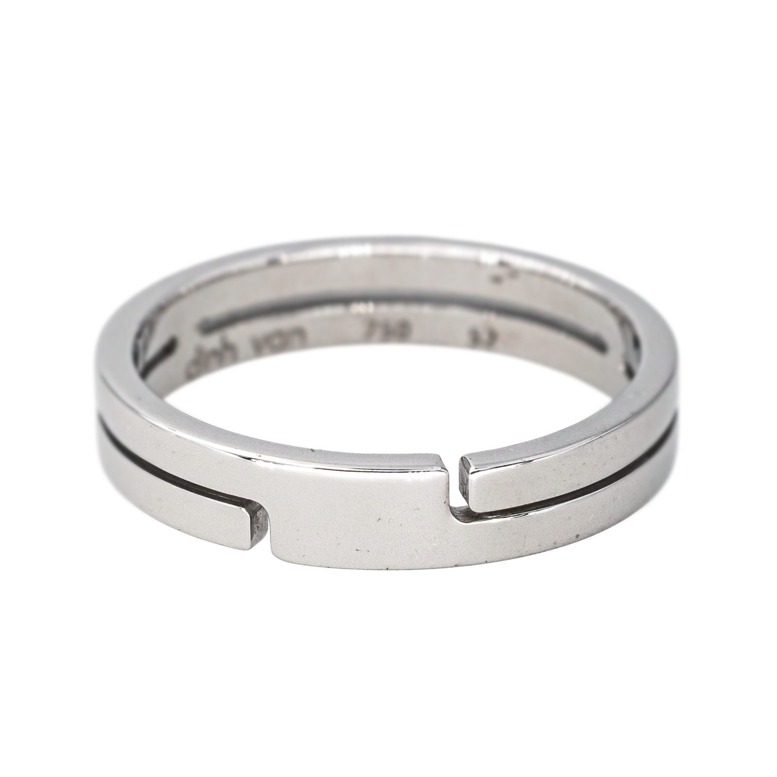 Dinh Van Bague Alliance Seventies Or blanc