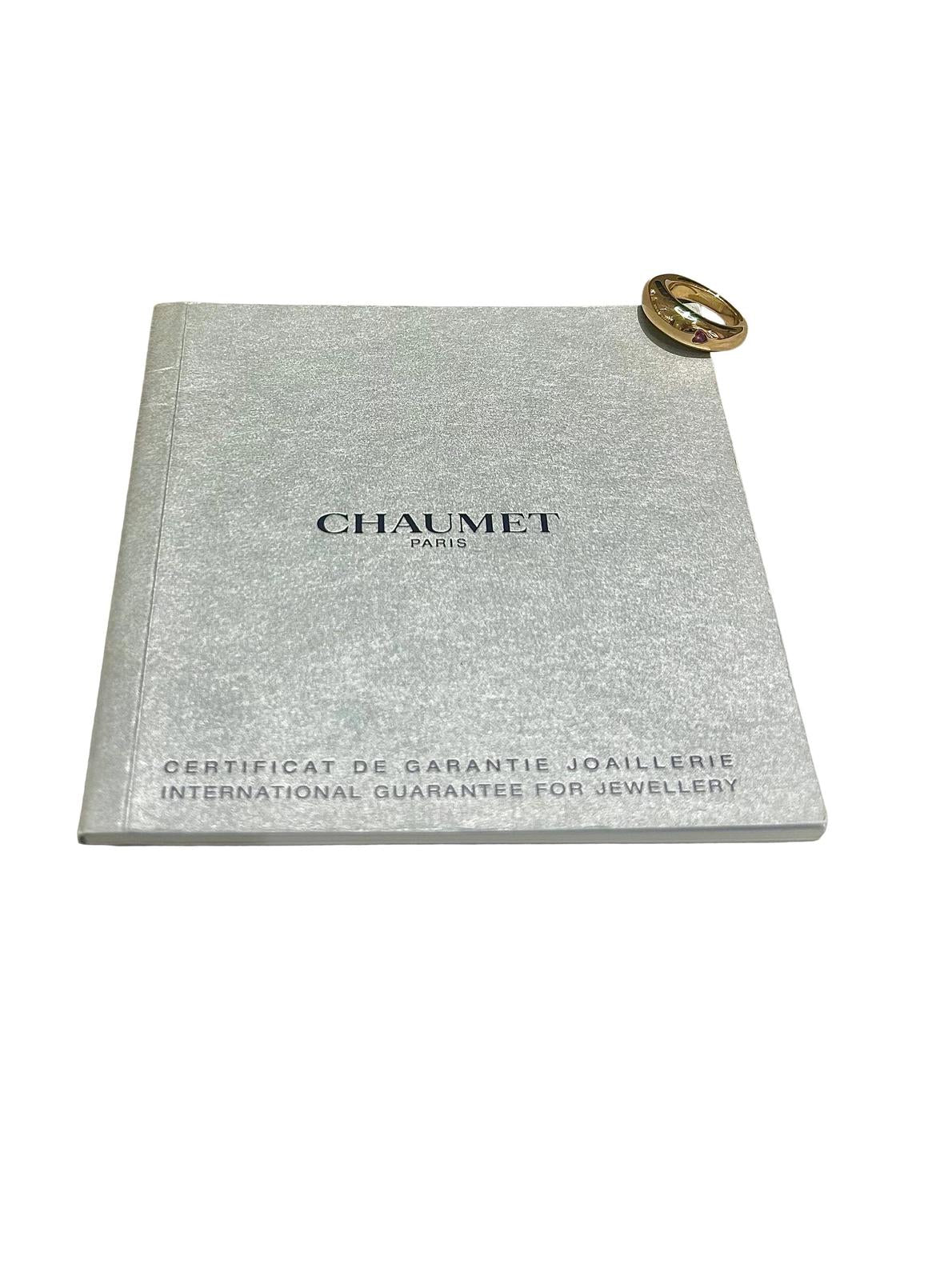 Chaumet Bague Jonc Or jaune Saphir