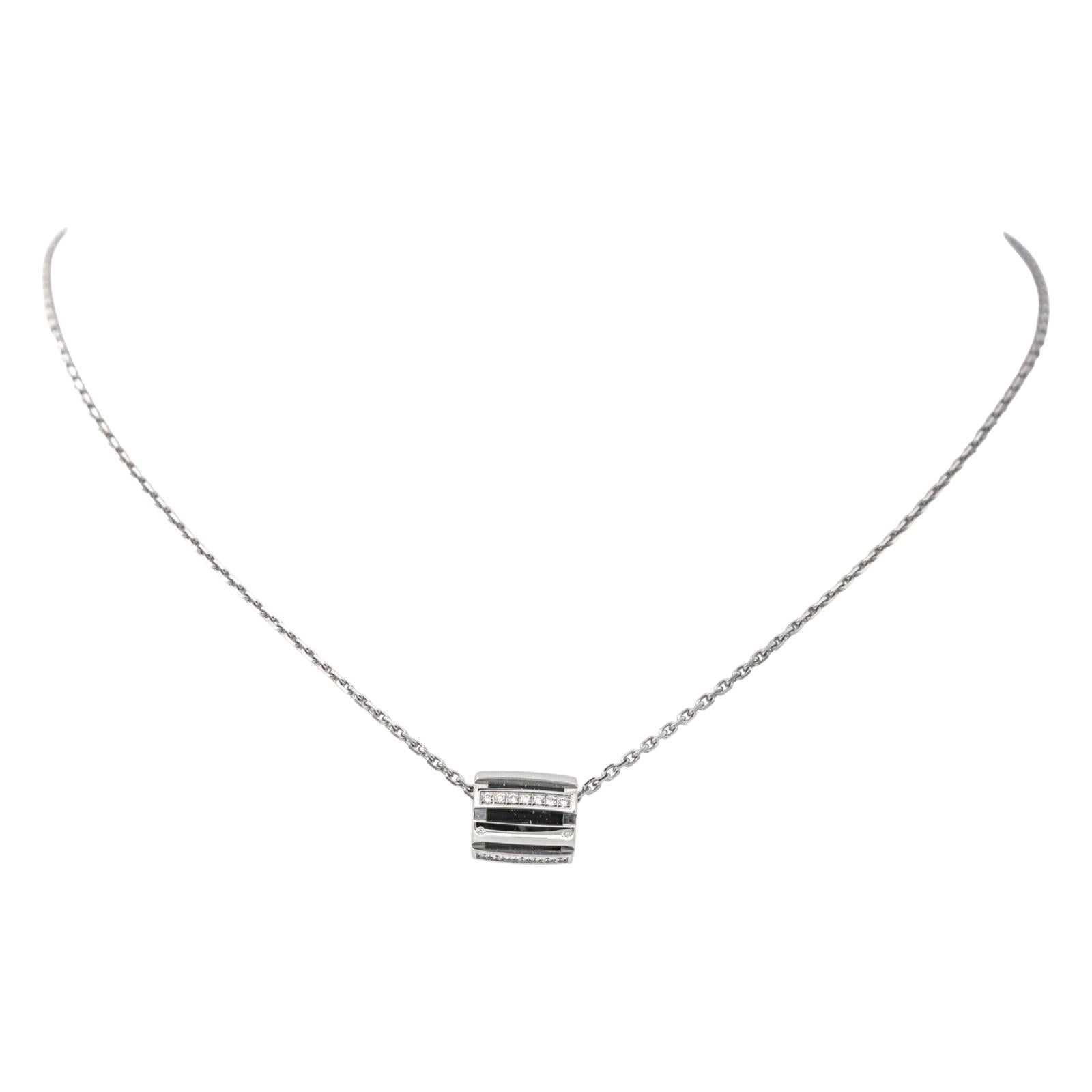 Chaumet Collier Pendentif Class one Or blanc Diamant