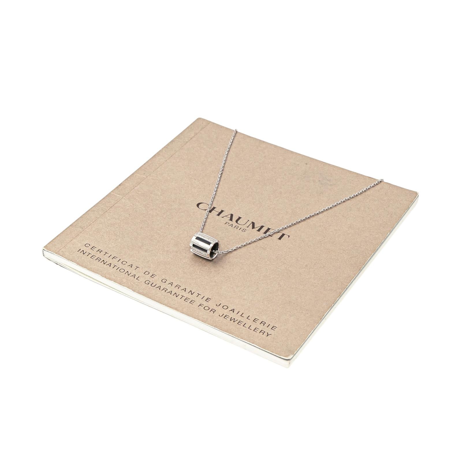 Chaumet Collier Pendentif Class one Or blanc Diamant