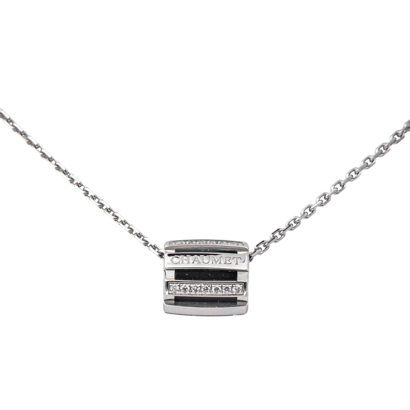 Chaumet Collier Pendentif Class one Or blanc Diamant