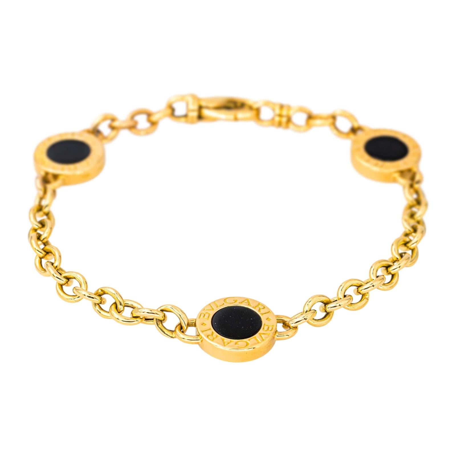 Bulgari Bracelet Or jaune Onyx