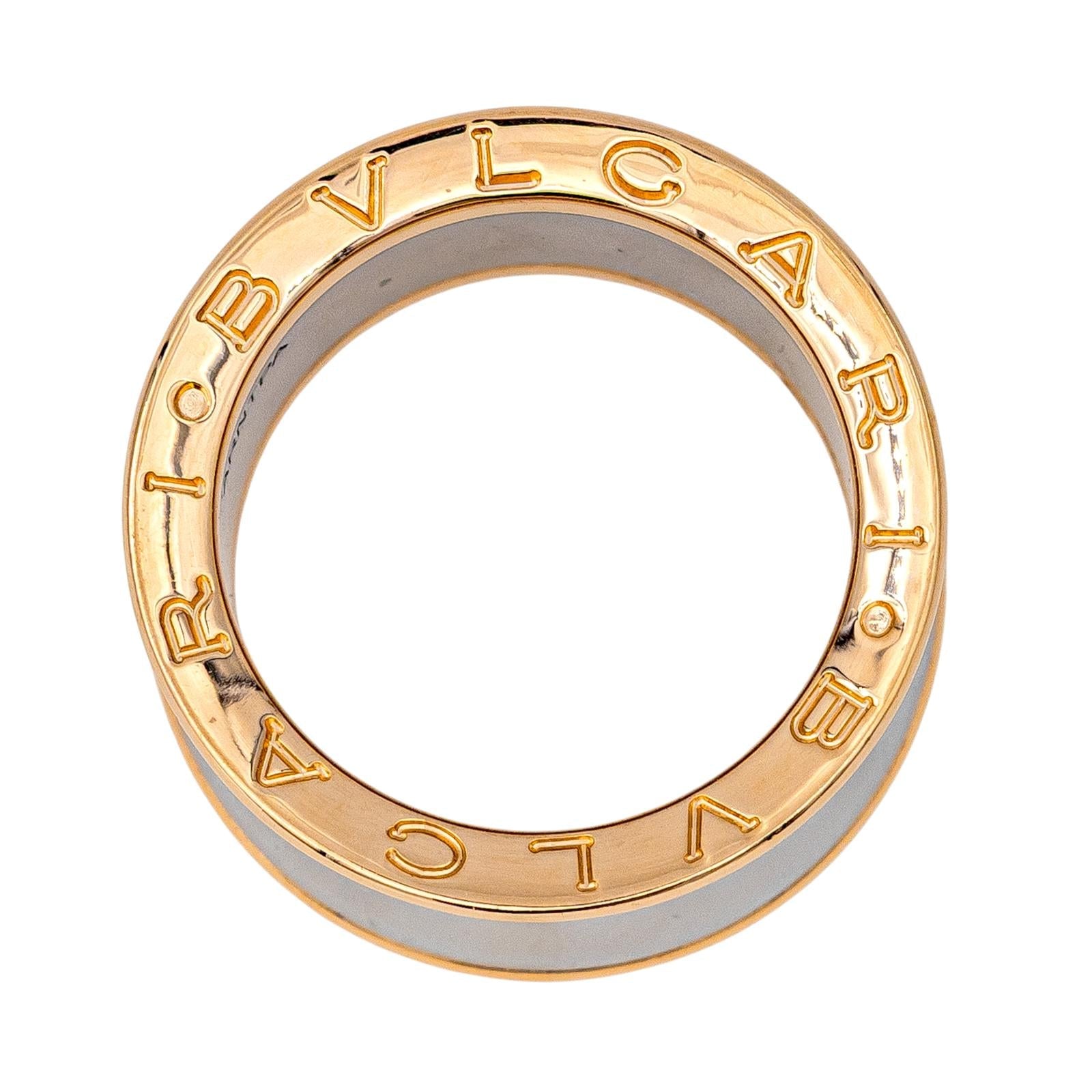 Bulgari Bague B.Zéro1 Or rose, Acier