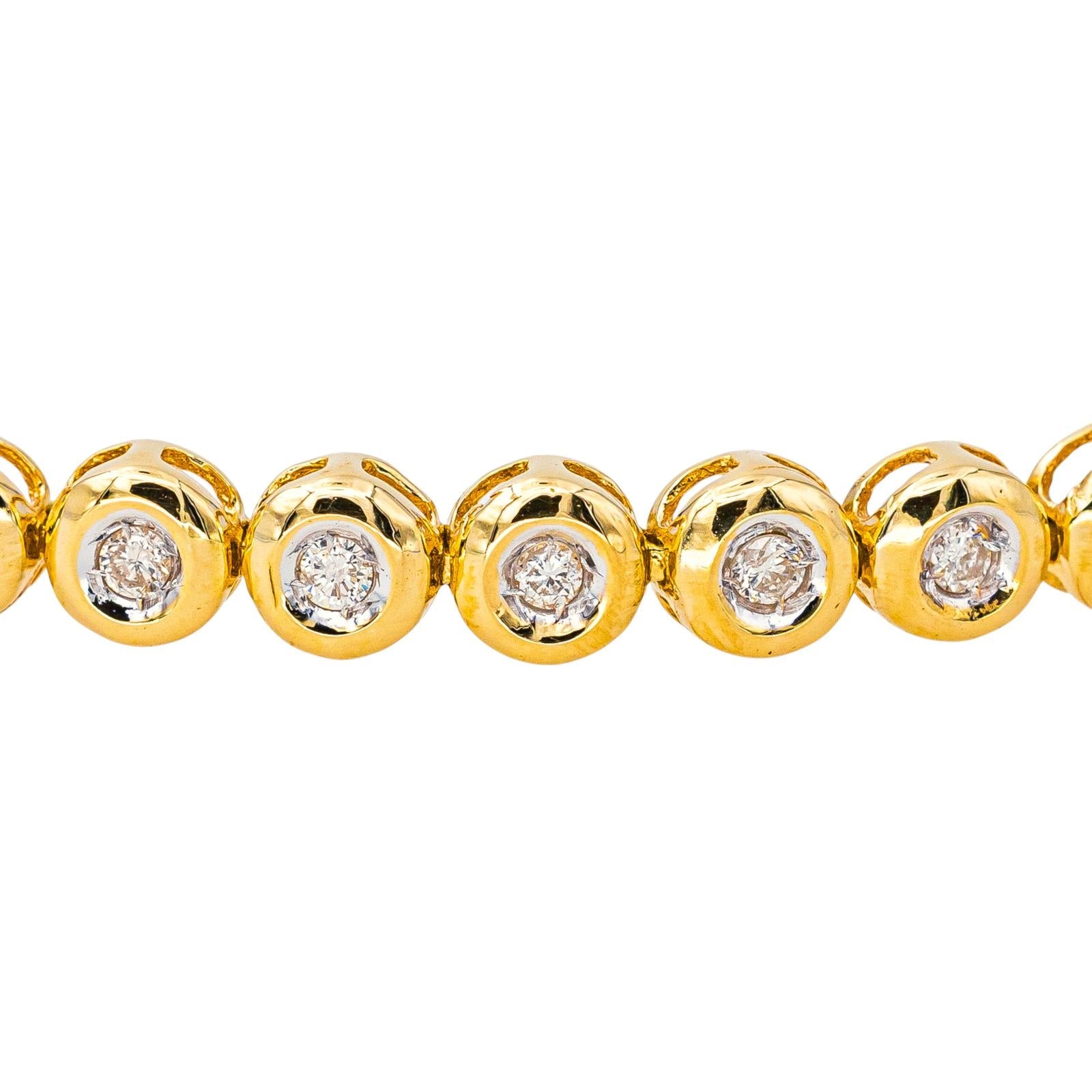 Bracelet Tennis Or jaune Diamant