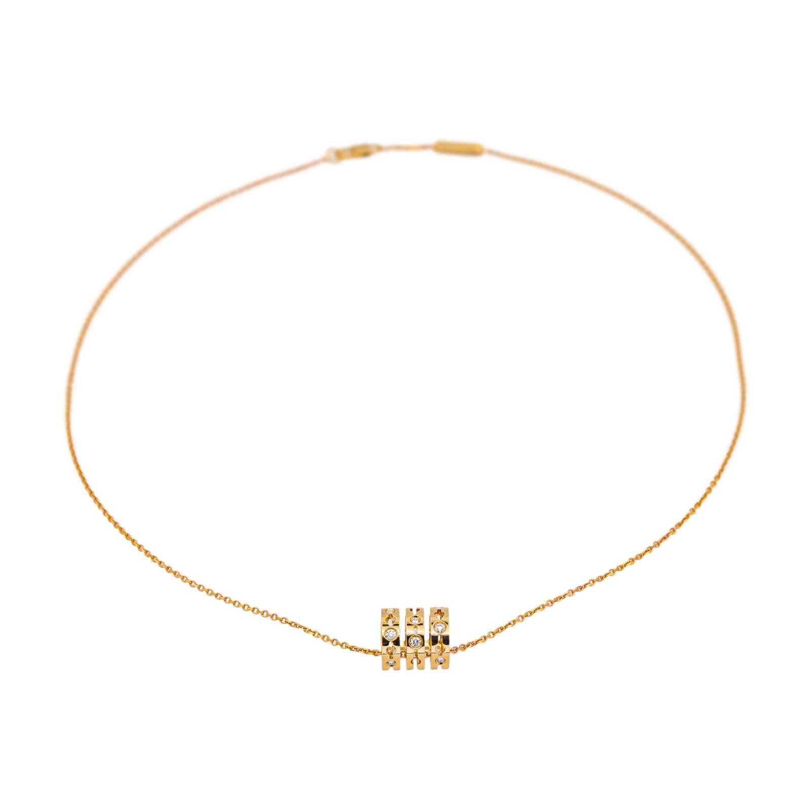 Dinh van Collier Pulse Or jaune Diamant